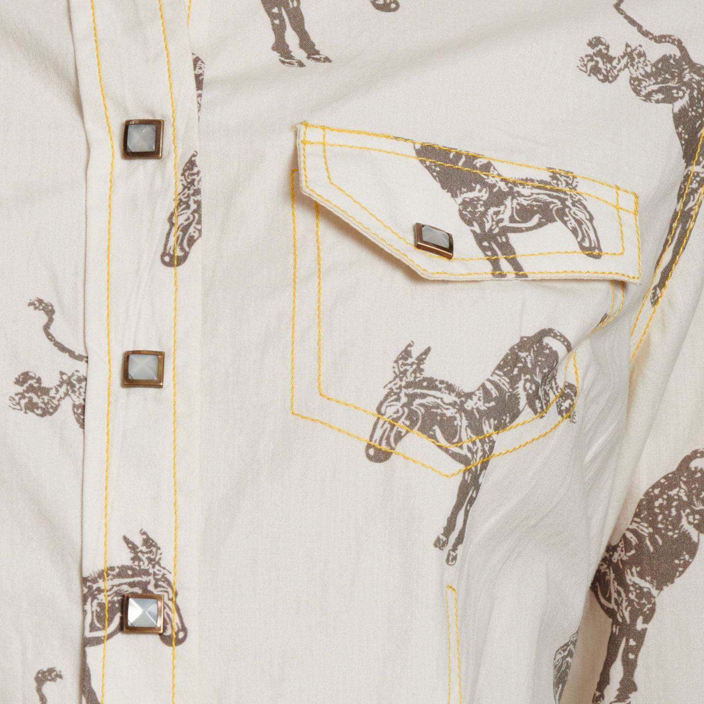 Montana Co Women's White Donkey Print Top - Image 1