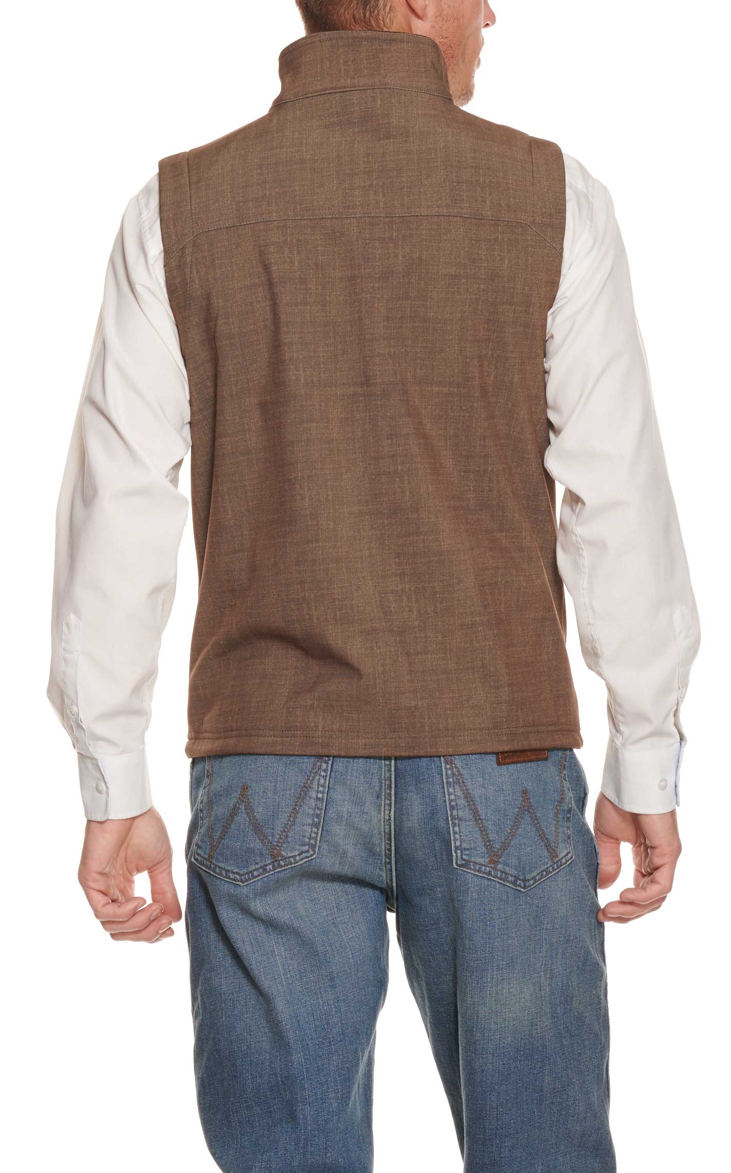 Rafter C Men's Heather Brown Bonded Vest - Image 1