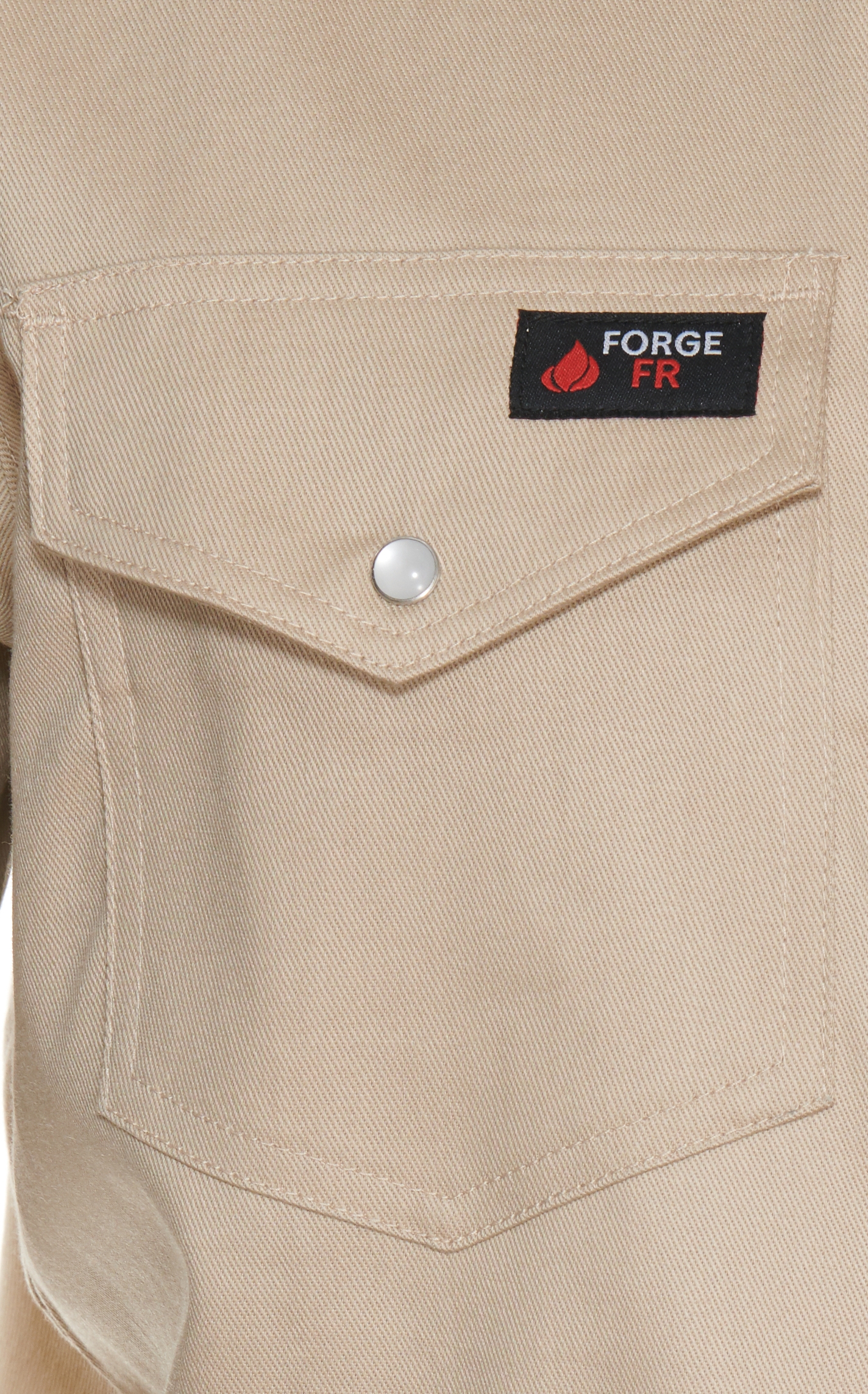 Forge Workwear FR Men's Stone Long Sleeve Work Shirt - Image 1