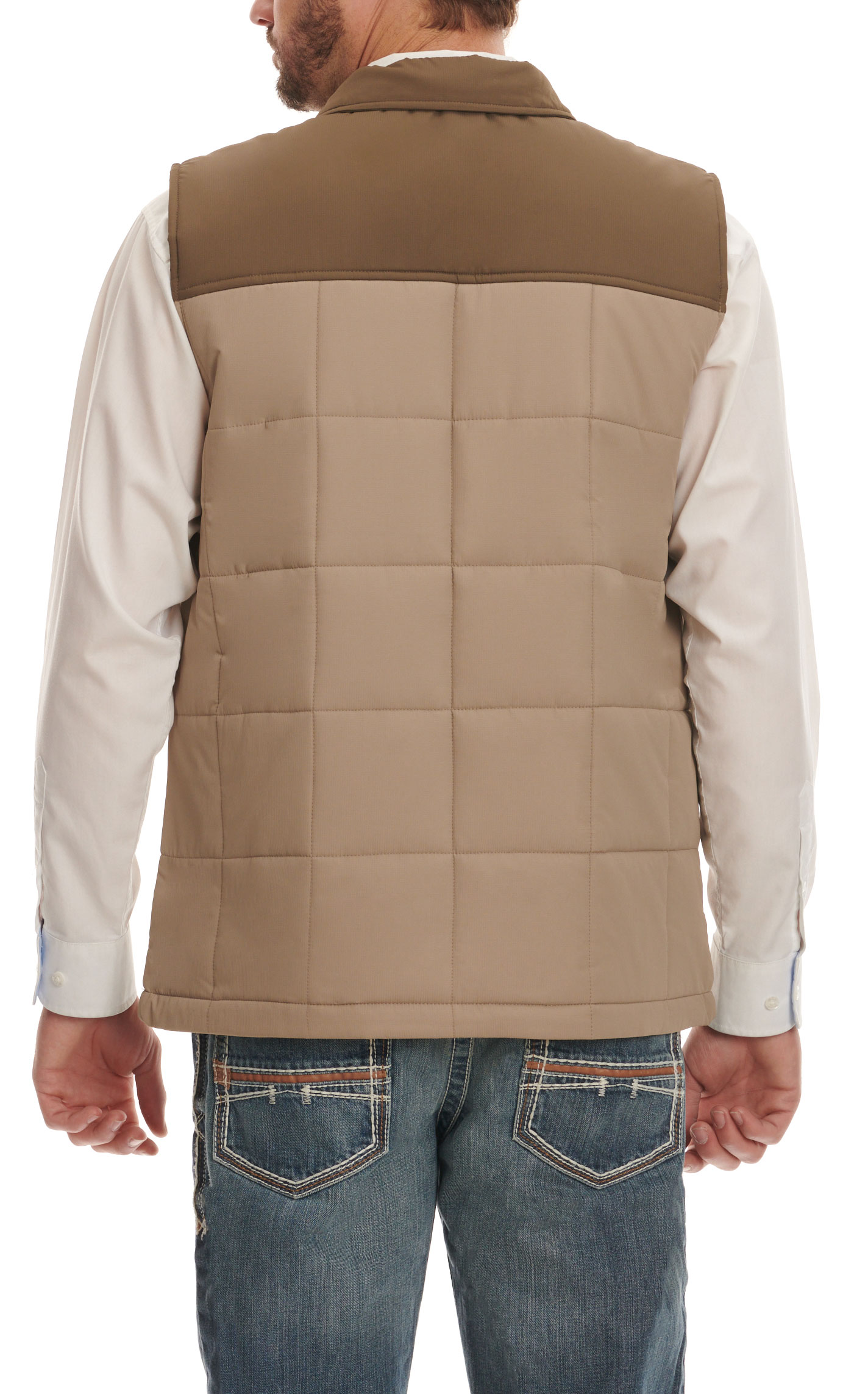 Ariat Men's Crius Chocolate & Taupe Insulated Vest - Image 1