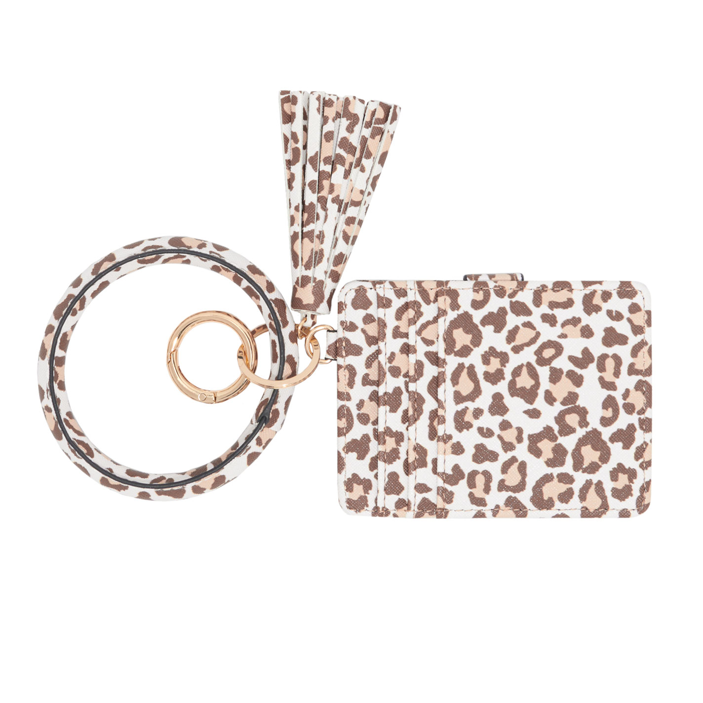 RNZ Imports Leopard Print Card Holder Keyring - Image 1