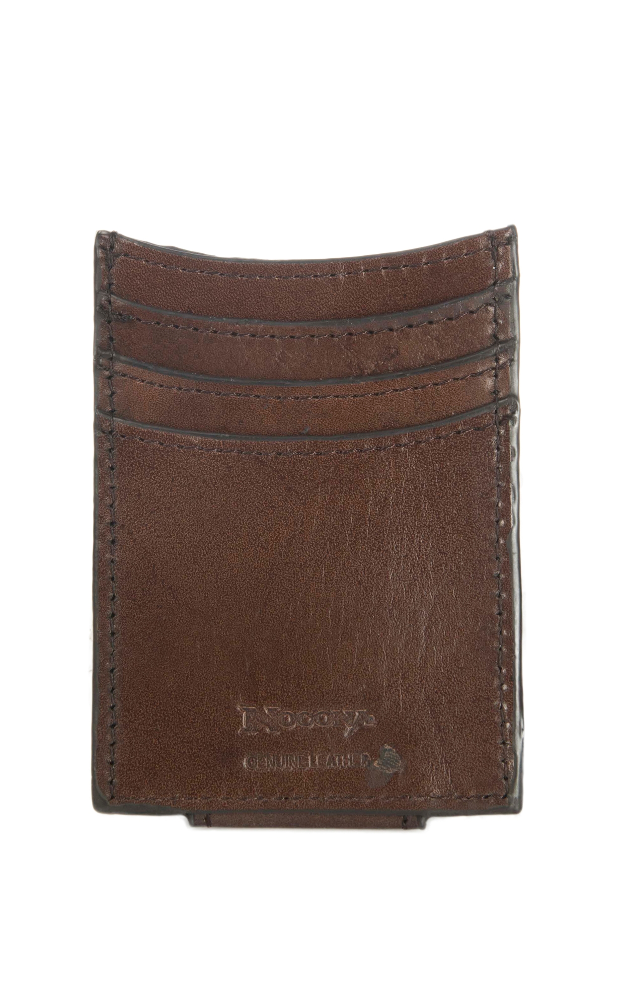 Nocona Brown Embossed with Turquoise Inlay Money Clip and Wallet - Image 1