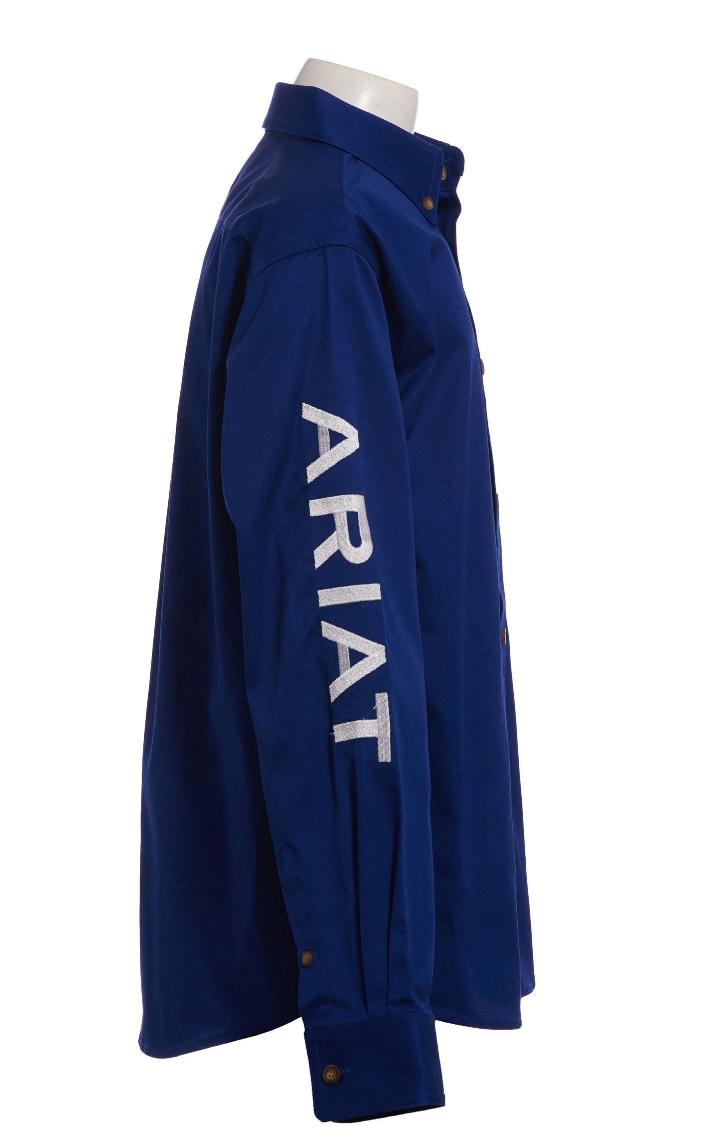 Ariat Boys' Blue Team Logo Long Sleeve Western Shirt - Image 1