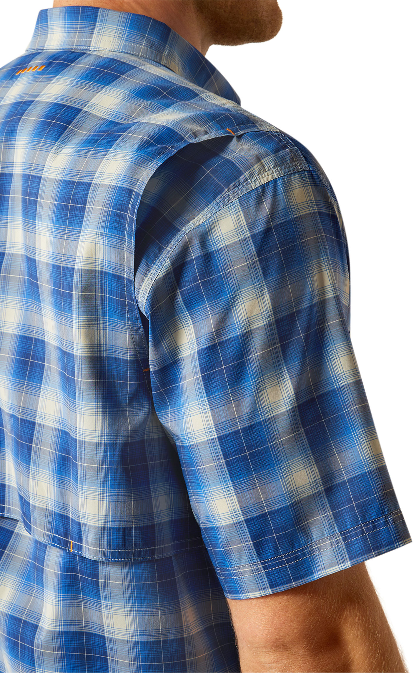 Ariat Men's Rebar VentTek Royal Blue Plaid Work Shirt - Image 2