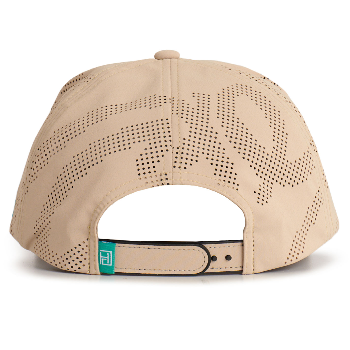 Hooey Tan and Teal Cowboy Golf Embroidered Snapback Rope Cap - Image 1