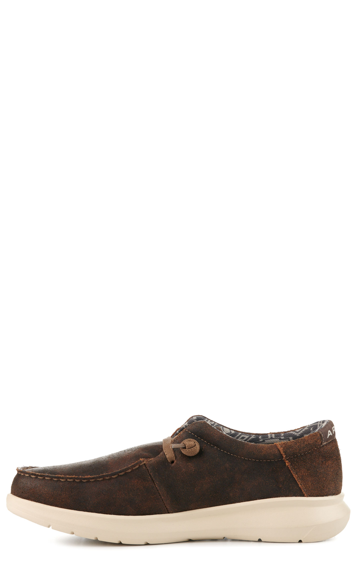 Ariat Men's Hilo Western Brown Leather Moc Toe Casual Shoes - Image 1