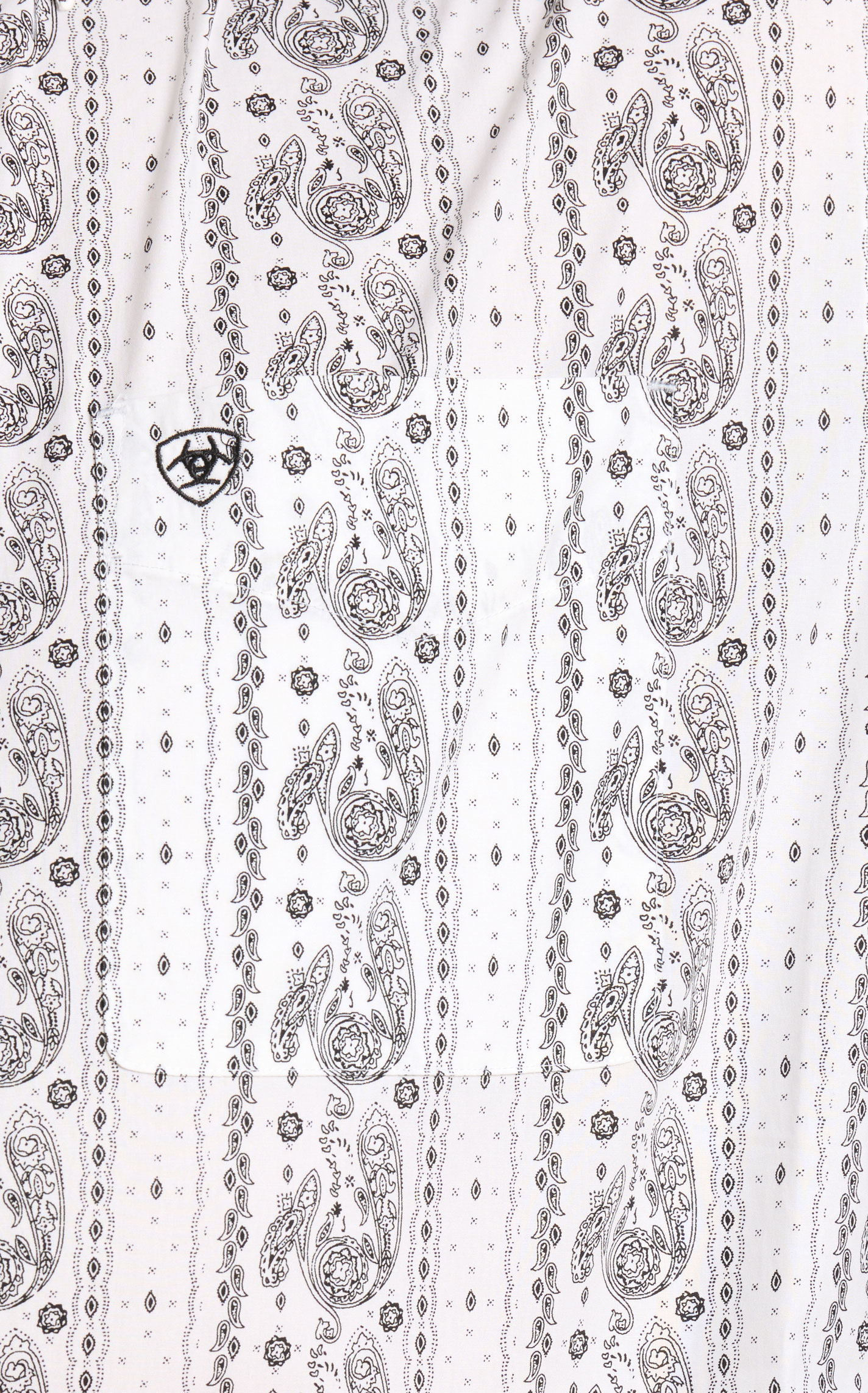 Ariat Men's Jared White & Black Paisley Western Shirt - Image 1