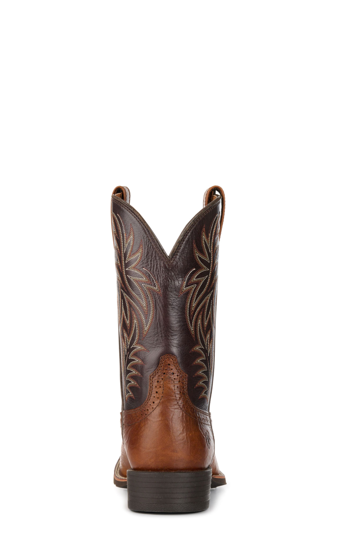 Ariat Men's Sport Peanut Butter and Chaga Brown Wide Square Toe Cowboy Boot - Image 1