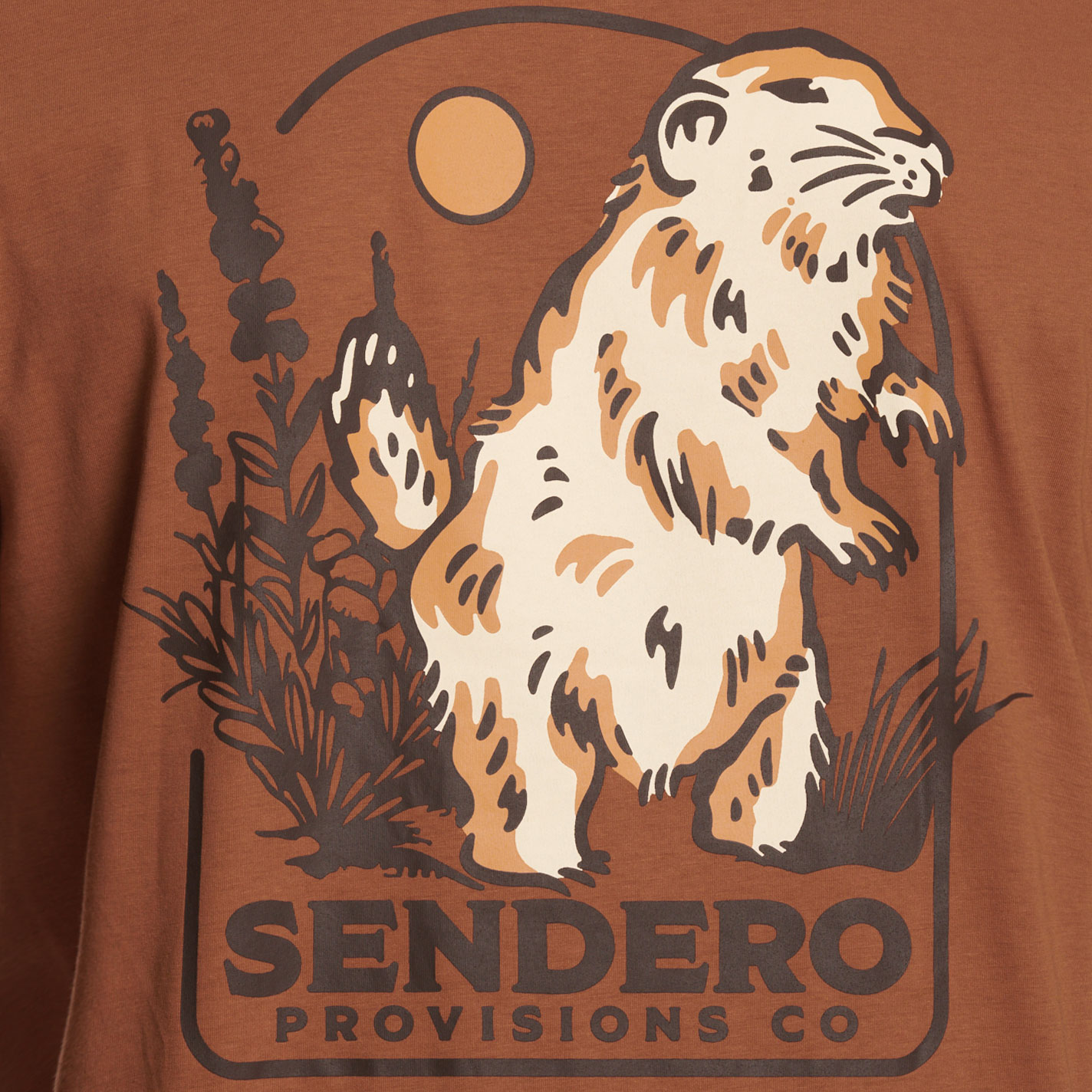 Sendero Provisions Co Men's Light Chocolate Meerkat Prairie Dog Graphic T-Shirt - Image 1