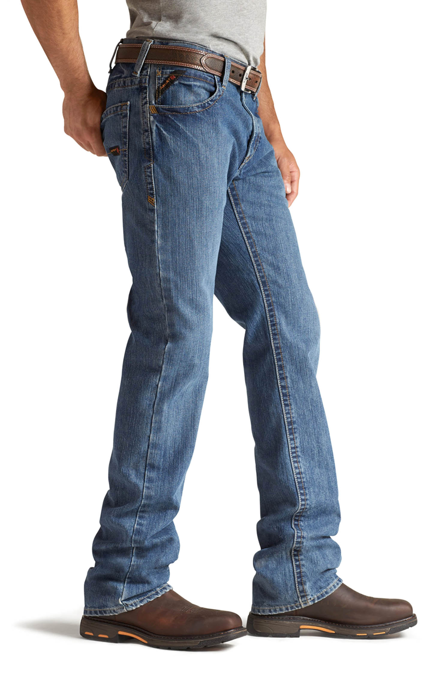 Ariat Men's M4 Flint Low Rise Boot Cut FR Work Jeans - Image 1