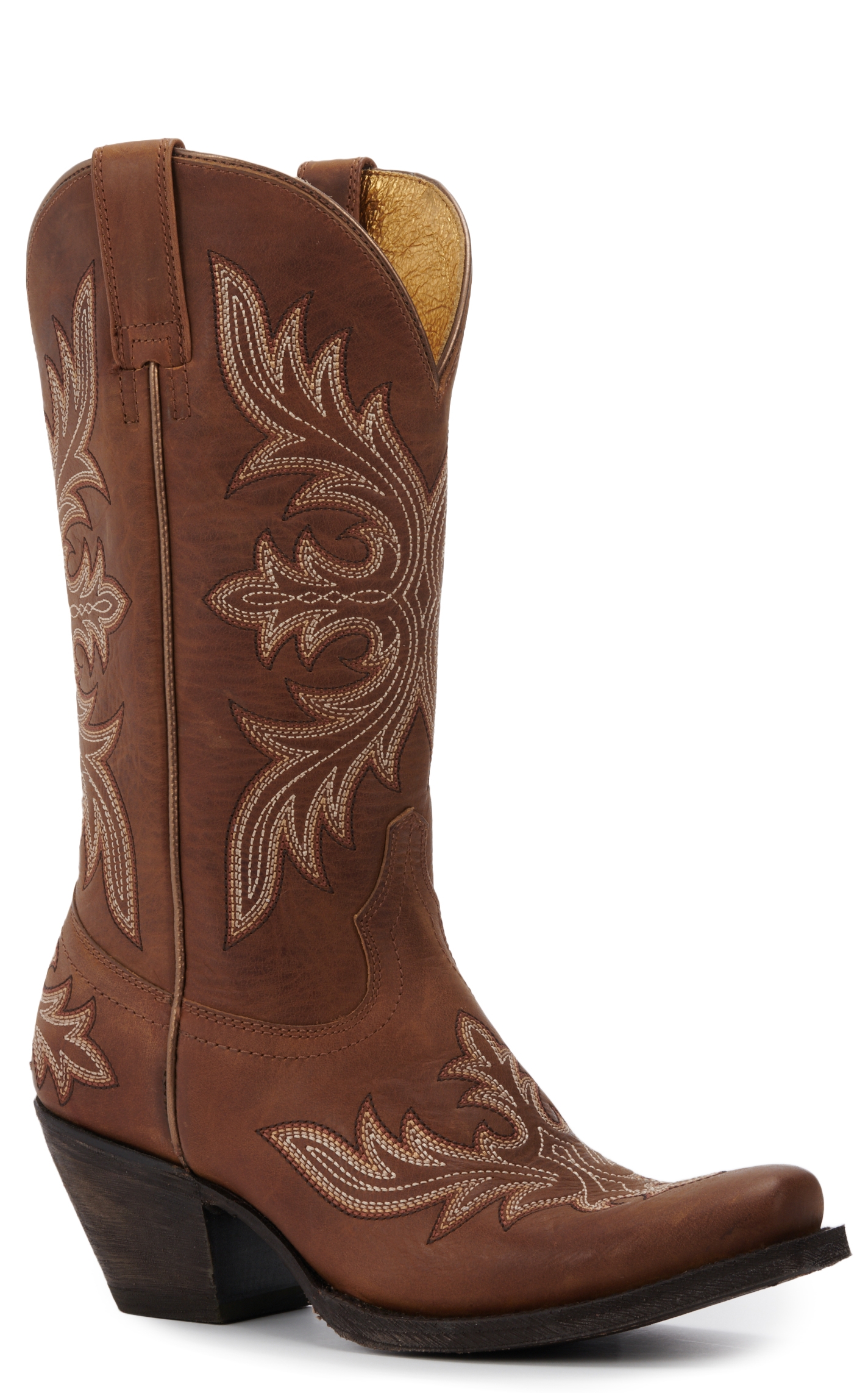 Ariat Women's Circuit Rosewood Natural Tan Square Toe Cowboy Boots - Image 1