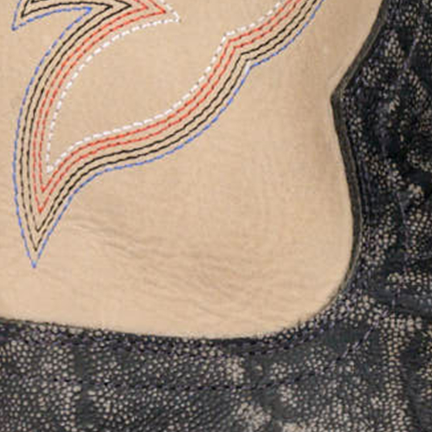 Cavender's Men's Intrepid Dark Gray Elephant Print and Light Gray Wide Square Toe Cowboy Boots - Image 1