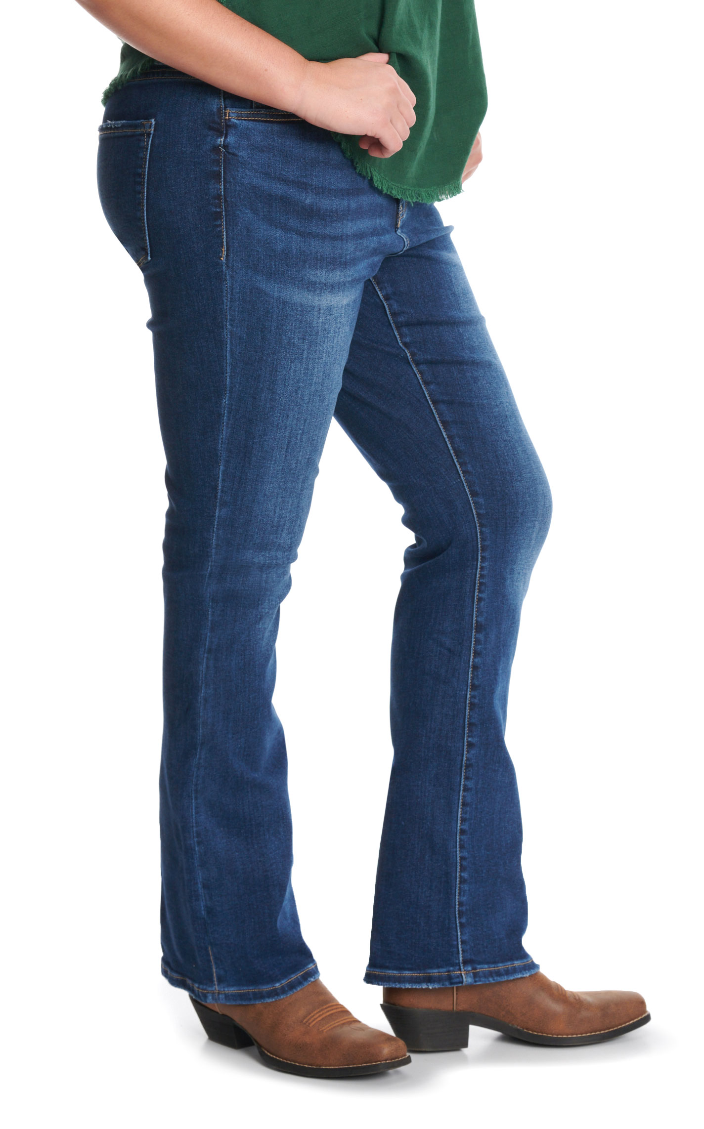 Lovervet by Vervet Women's Dark Wash Boot Cut Jeans - Plus Sizes - Image 1
