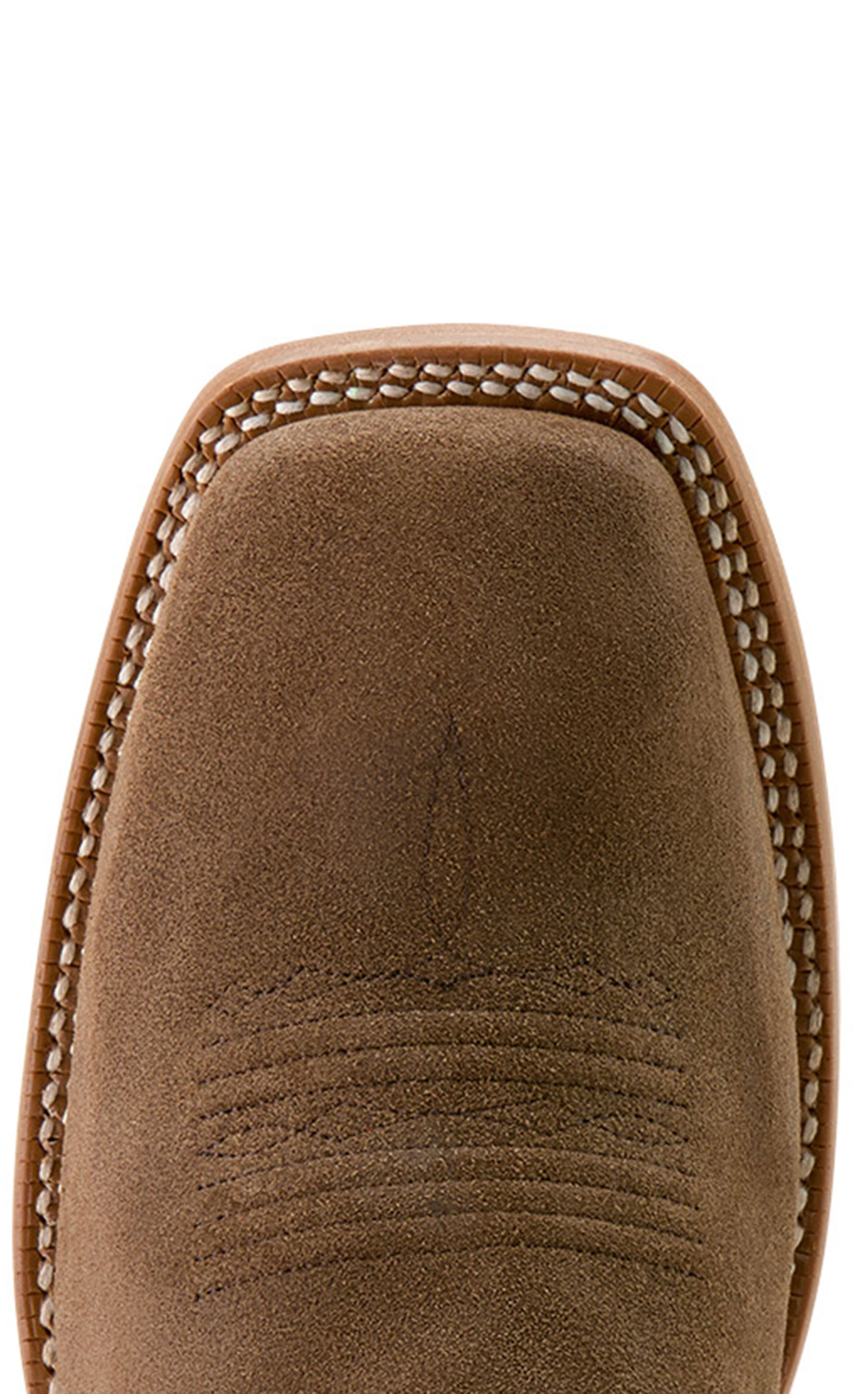 Ariat Men's Ranch Suede Hickory Smoke Gritty Wide Square Toe Boots - Image 1