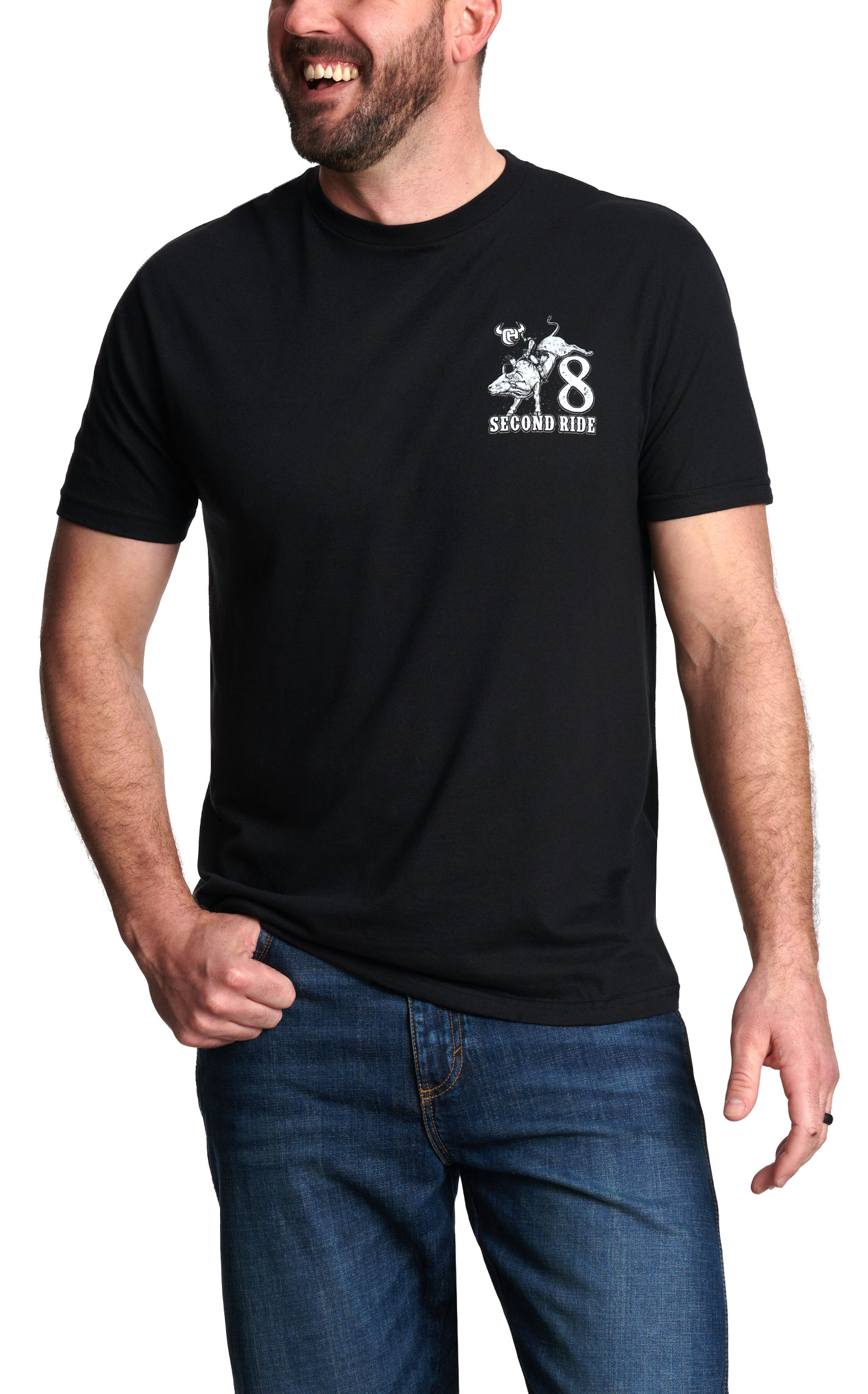 Cowboy Hardware Men's Black Hooked On Graphic T-Shirt - Image 1