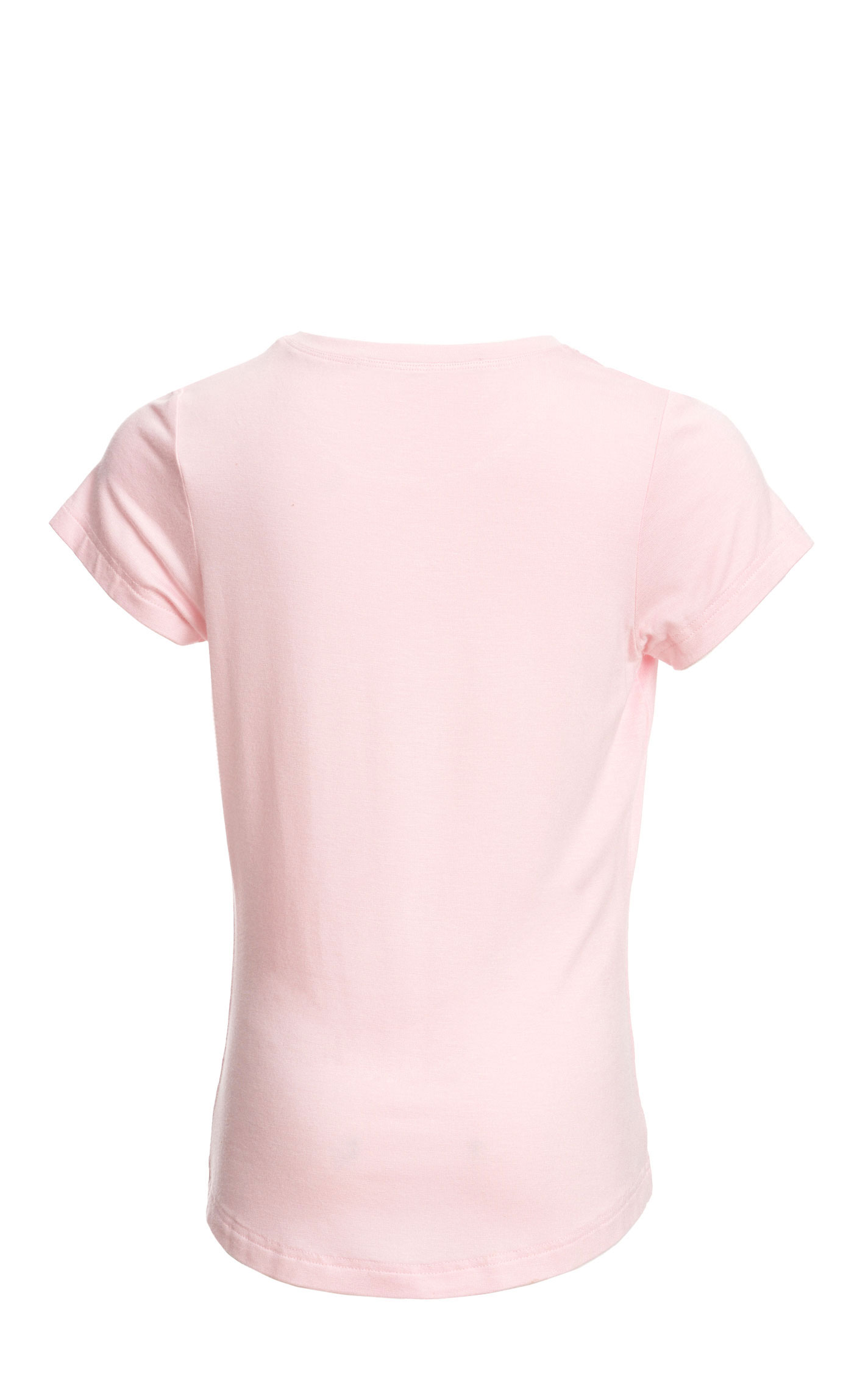 Rockin C Girl’s Light Pink Howdy Tied Front Short Sleeve T-Shirt - Image 1