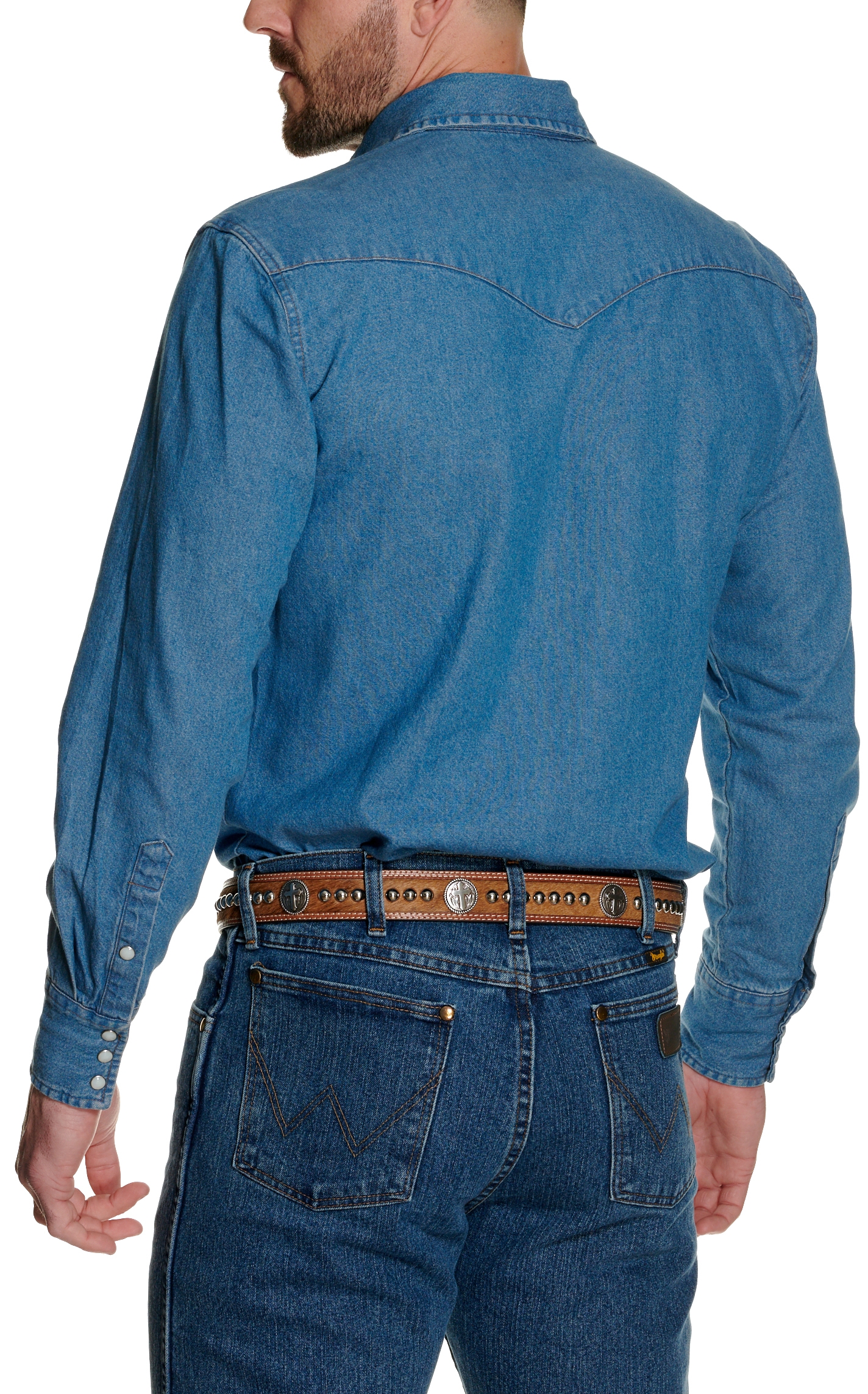 Wrangler Men's Denim Long Sleeve Workshirt - Big & Tall - Image 1