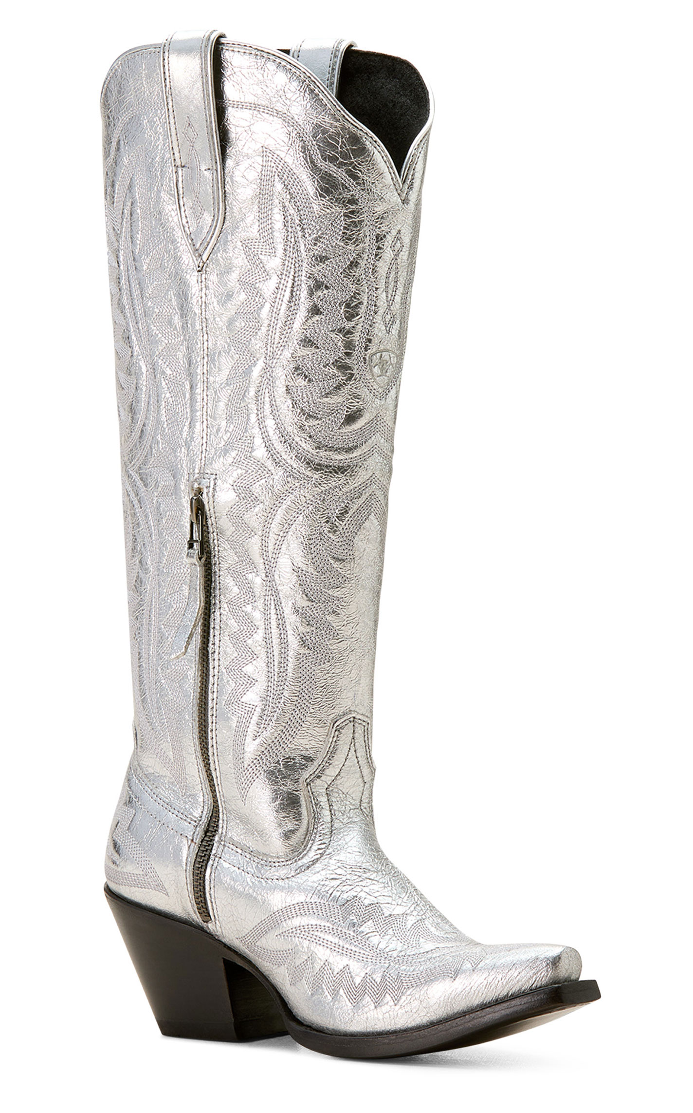 Ariat Women's Casanova Silver Shine Snip Toe Tall Cowboy Boots - Image 1