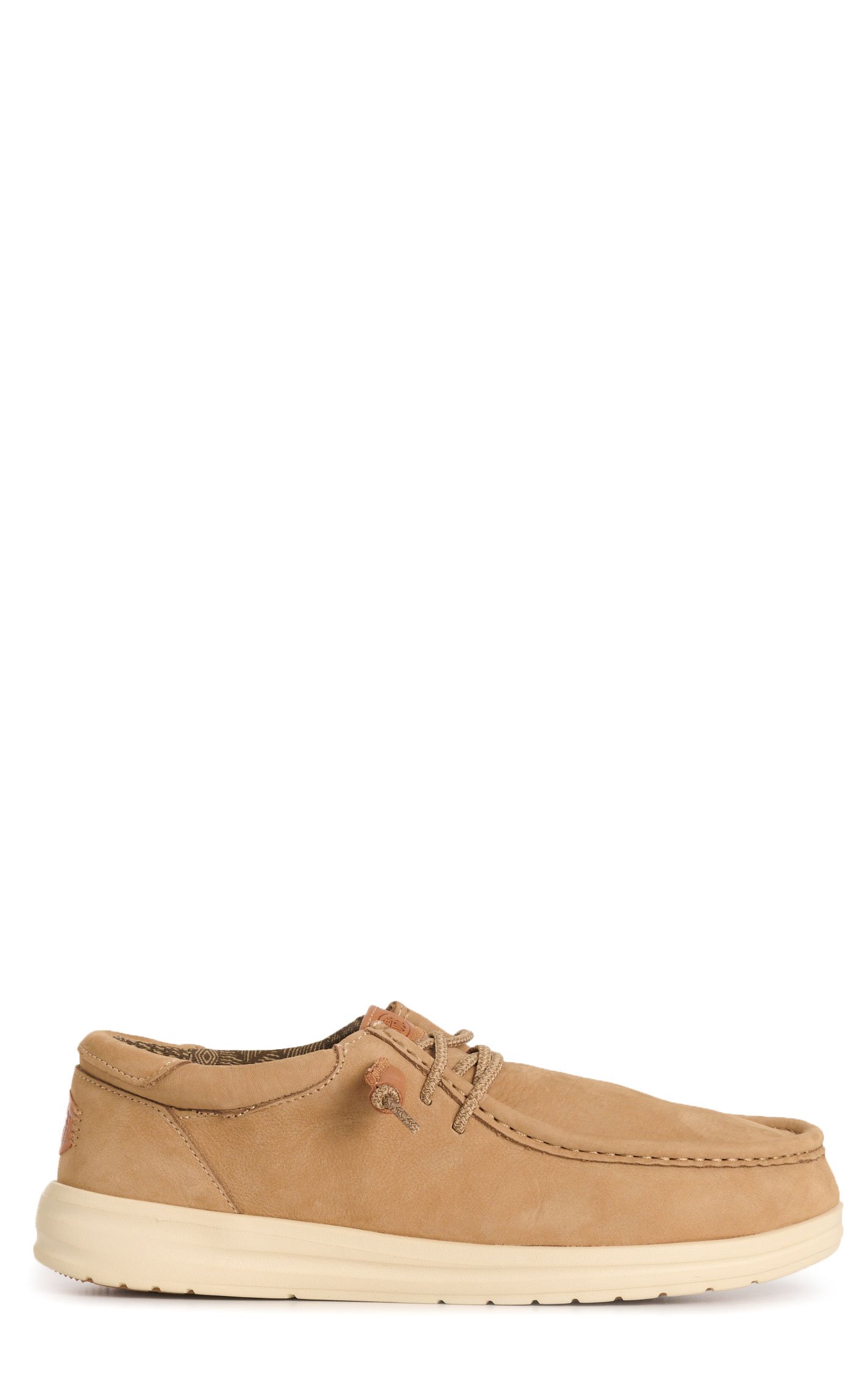 Hey Dude Men's Wally Grip Craft Tan Leather Moc Toe Casual Shoes - Image 1