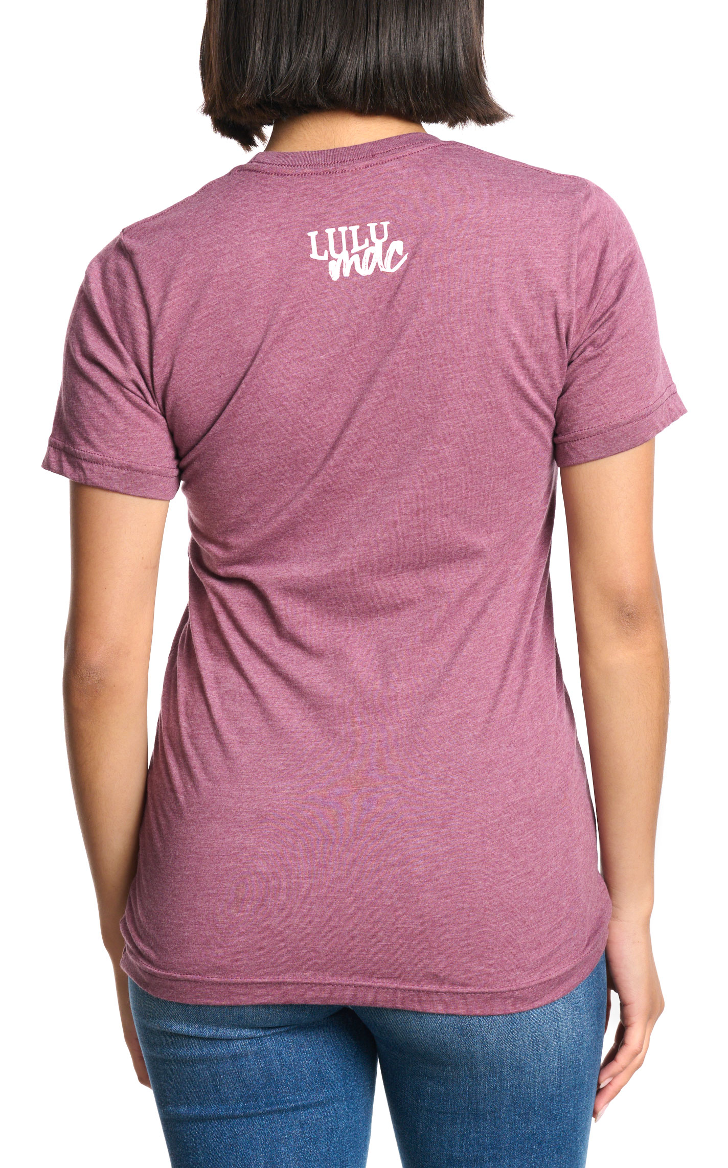 Lulu Mac Women's Burgundy Boots & Bows Graphic T-Shirt - Image 1