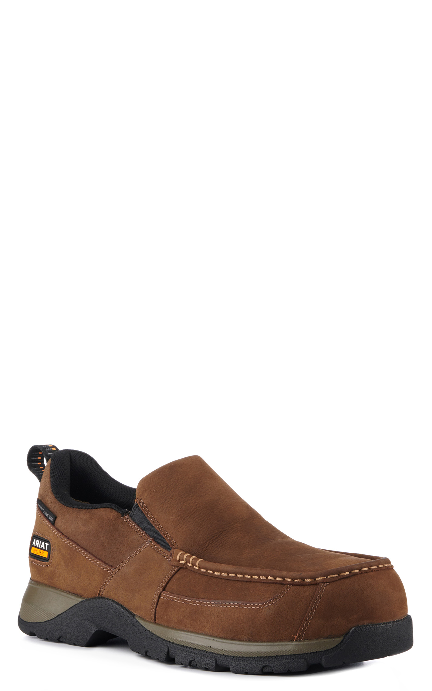 Ariat Men's Edge LTE Dark Brown Round Composite Toe Slip On Work Boot - Image 1