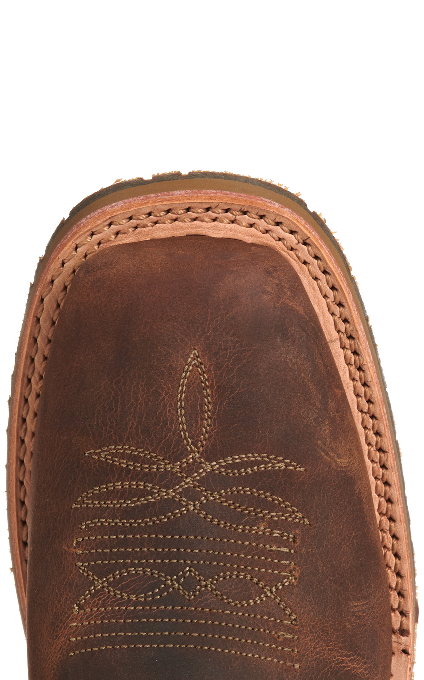 Double H Men's Kango Tobacco & Tangerine Square Toe Cowboy Boots - Image 1