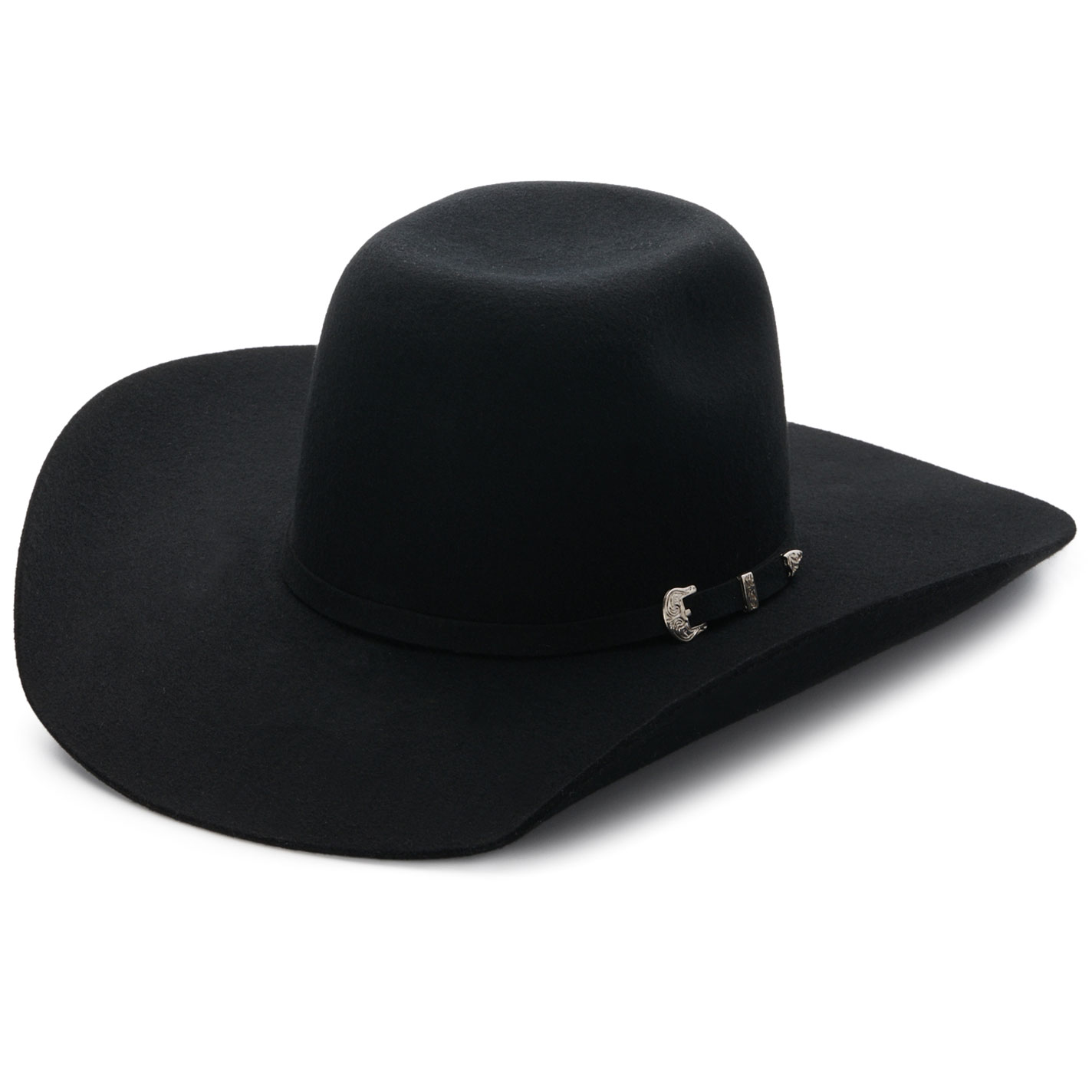 Ariat Kids' Black Punchy Bull Rider Wool Cowboy Hat - Image 1