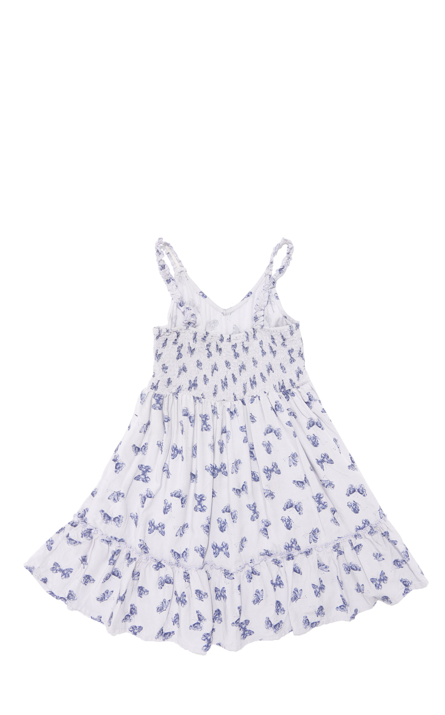 Rockin' C Girl's White & Blue Butterfly Dress - Image 1