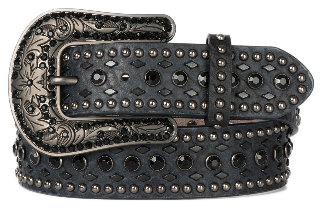 Nocona Women's Black Studded Western Belt - Image 1