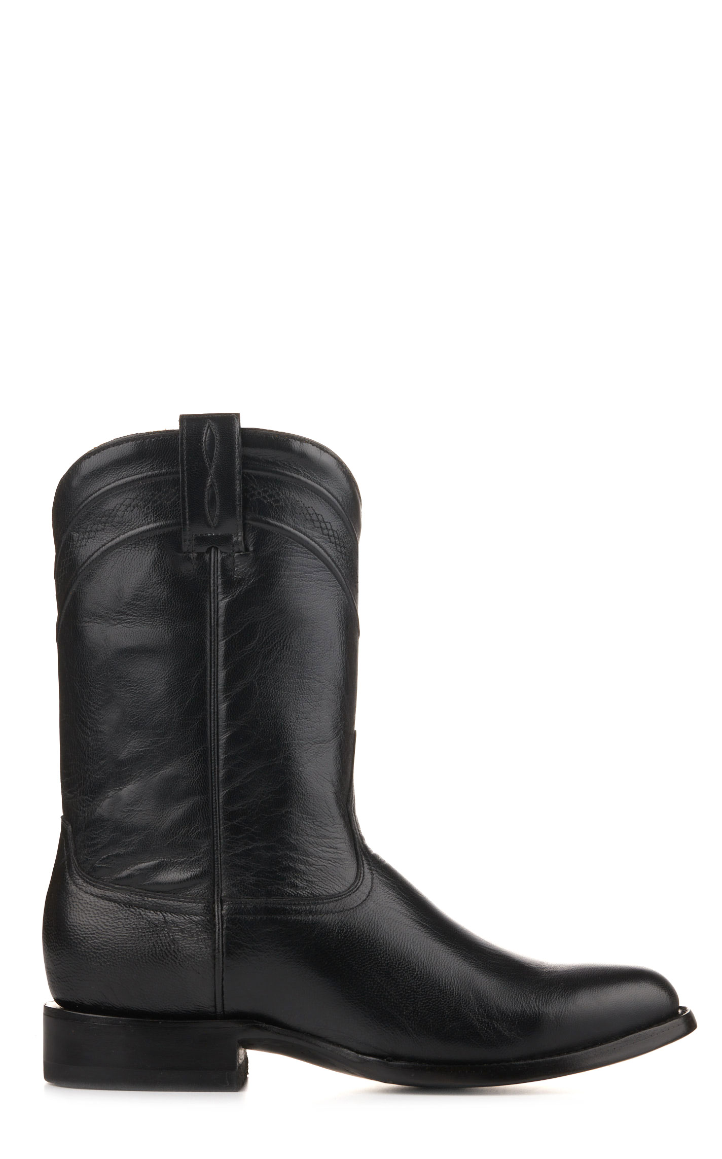 JRC & Sons Men's Kingston Brush Off Goat Leather Round Toe Roper Boot in Black Cherry - Image 1
