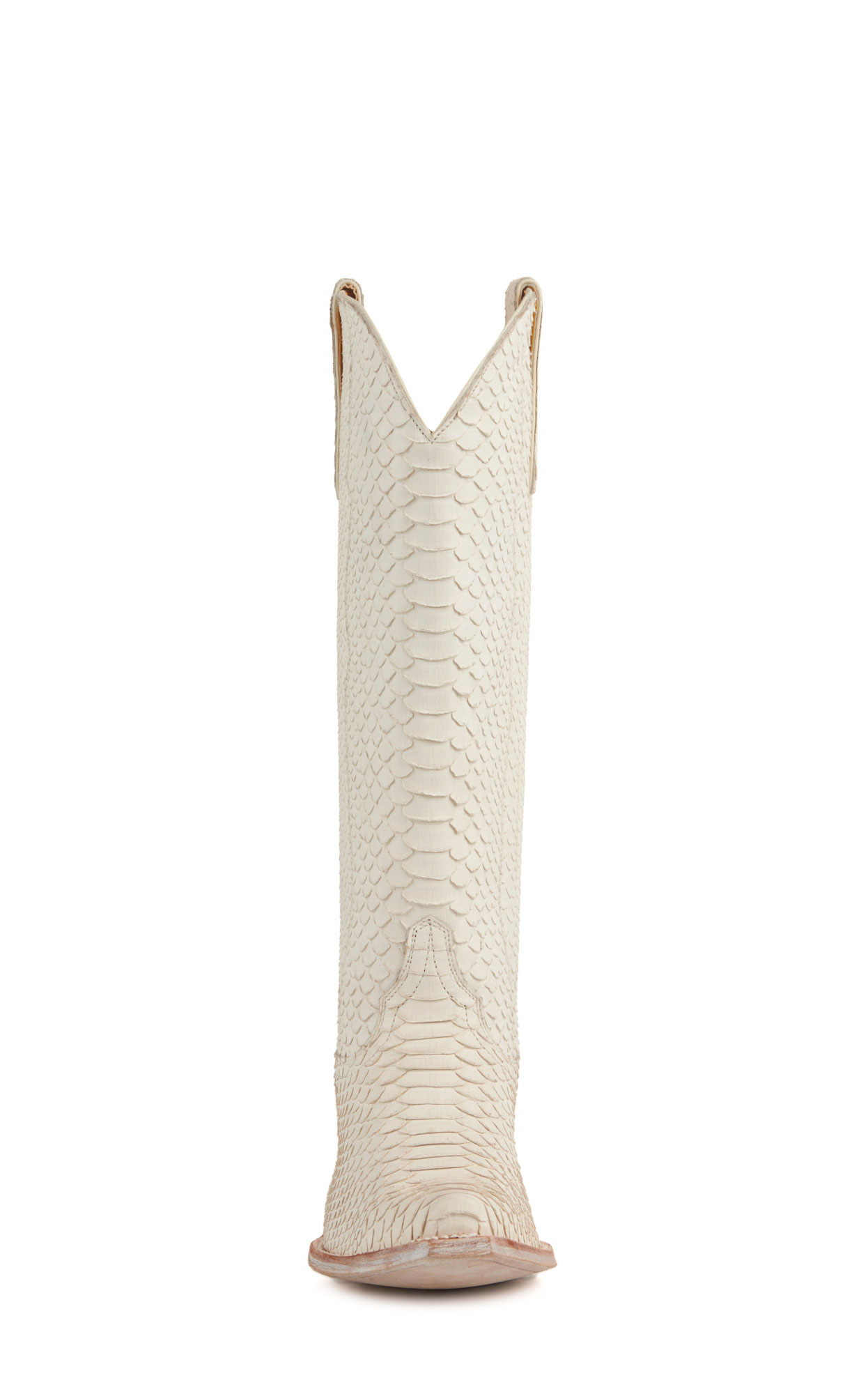 Cavender’s Women’s Python White Exotic Snip Toe Western Boots  - Image 1