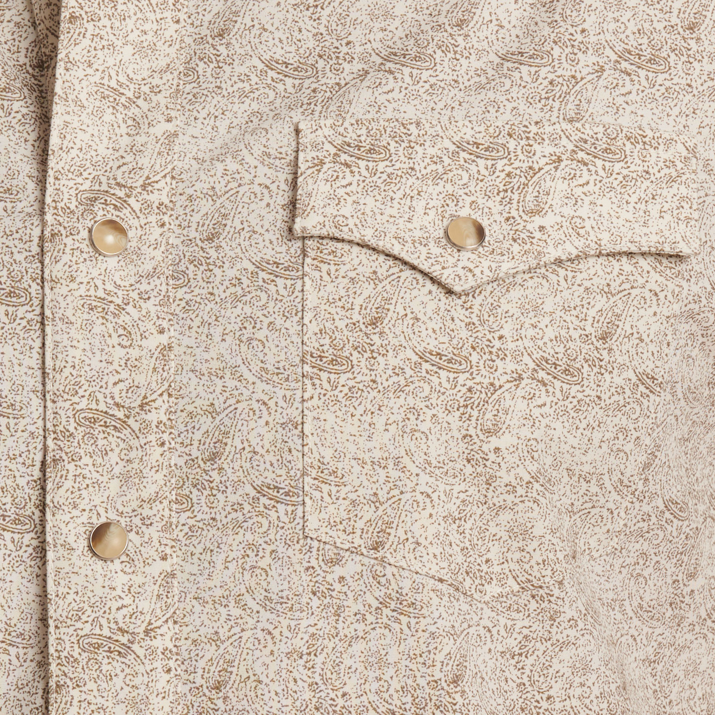 Wrangler Retro Men's Tan Paisley Print Western Shirt - Image 2