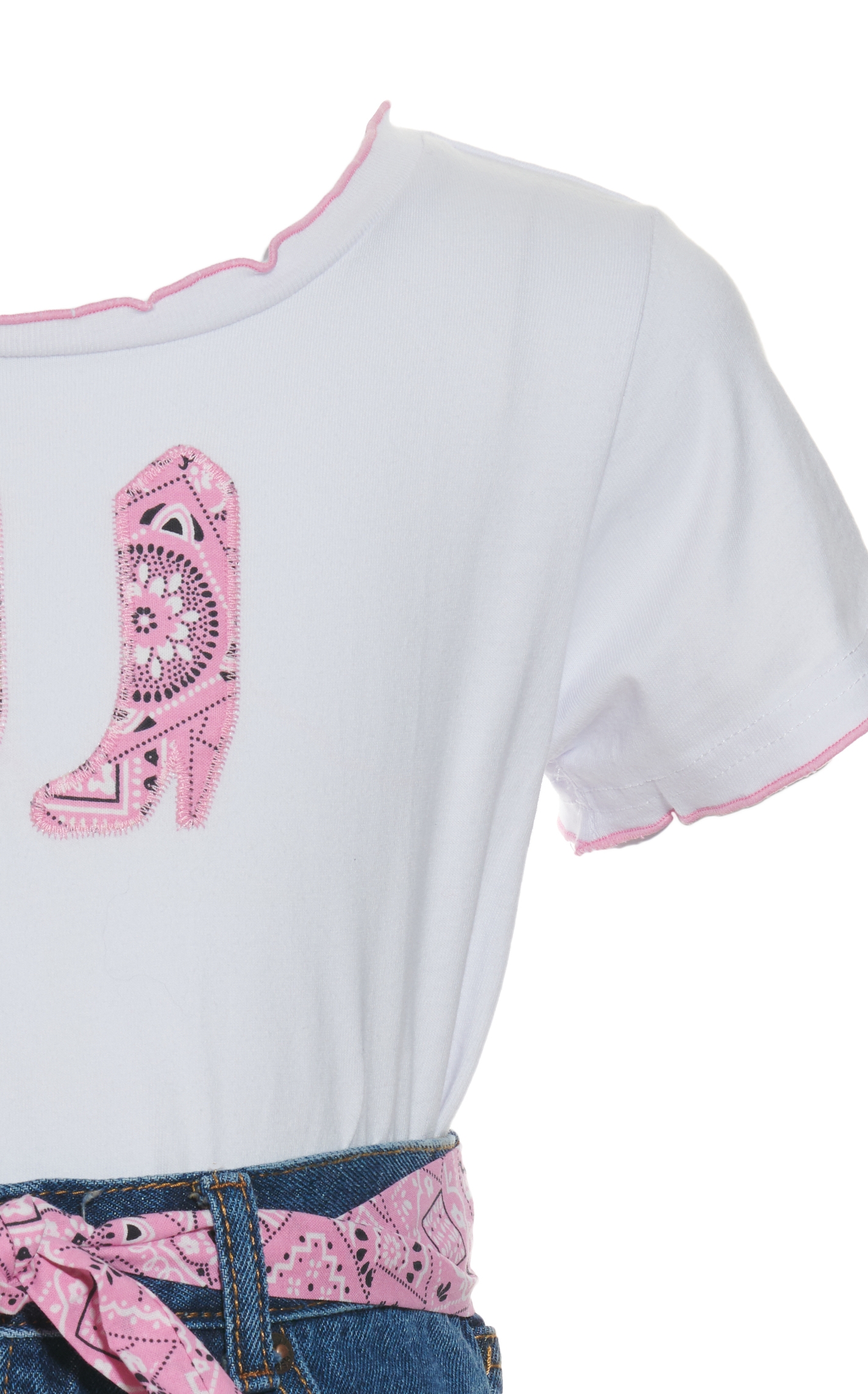 Kiddie Korral 2 Piece Pink Bandanna Outfit - Image 1