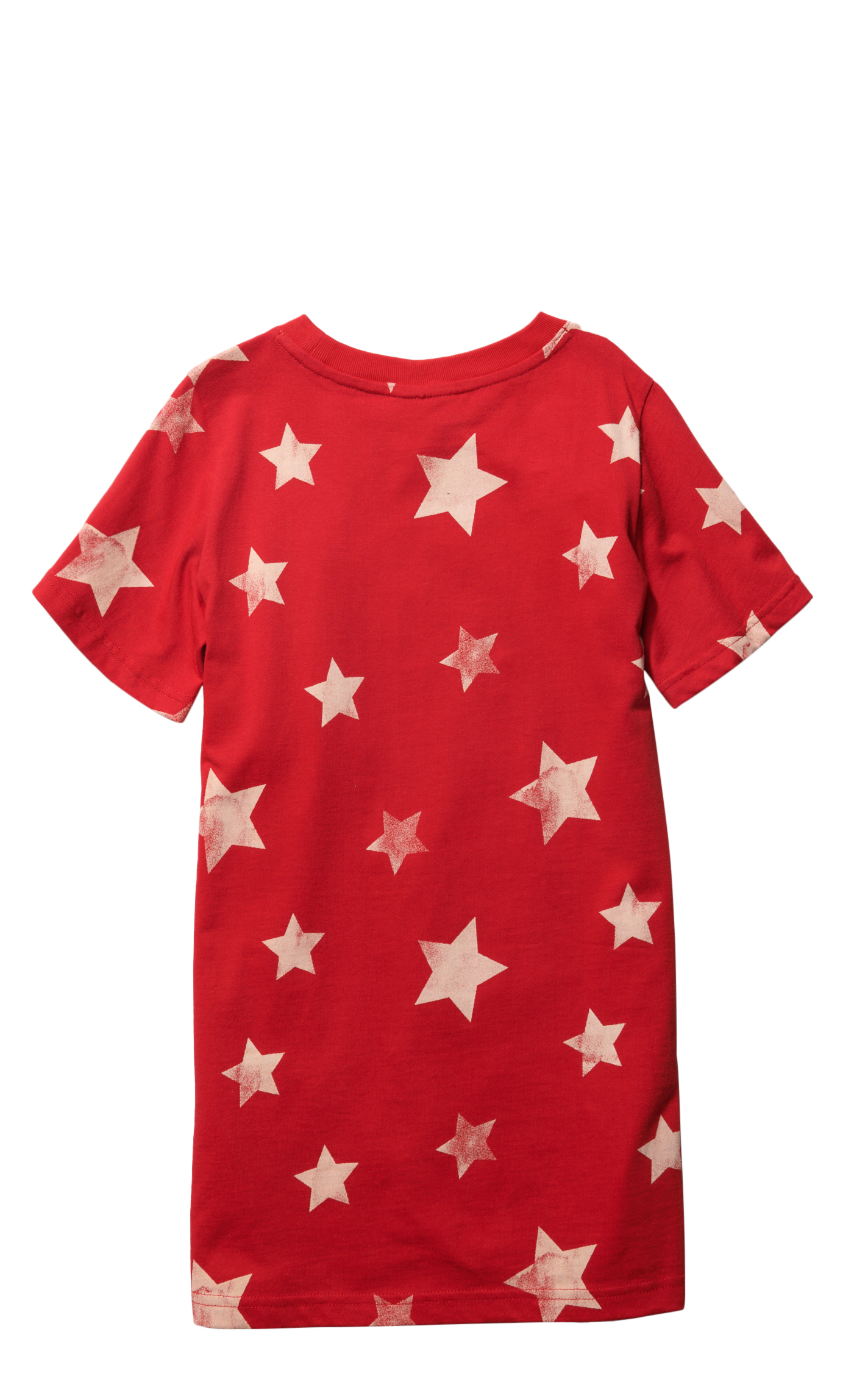Wrangler Girl's Red Stars & Logo Graphic Short Sleeve T-Shirt Dress - Image 1