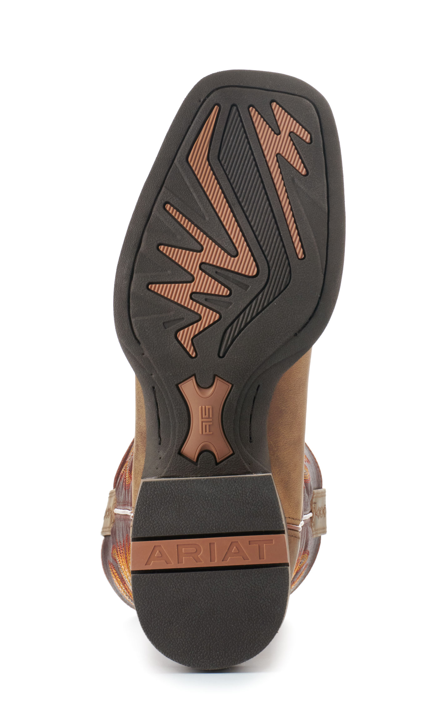 Ariat Men's Ricochet Sandstorm Tan and Chestnut SmartLite Wide Square Toe Cowboy Boots - Image 1