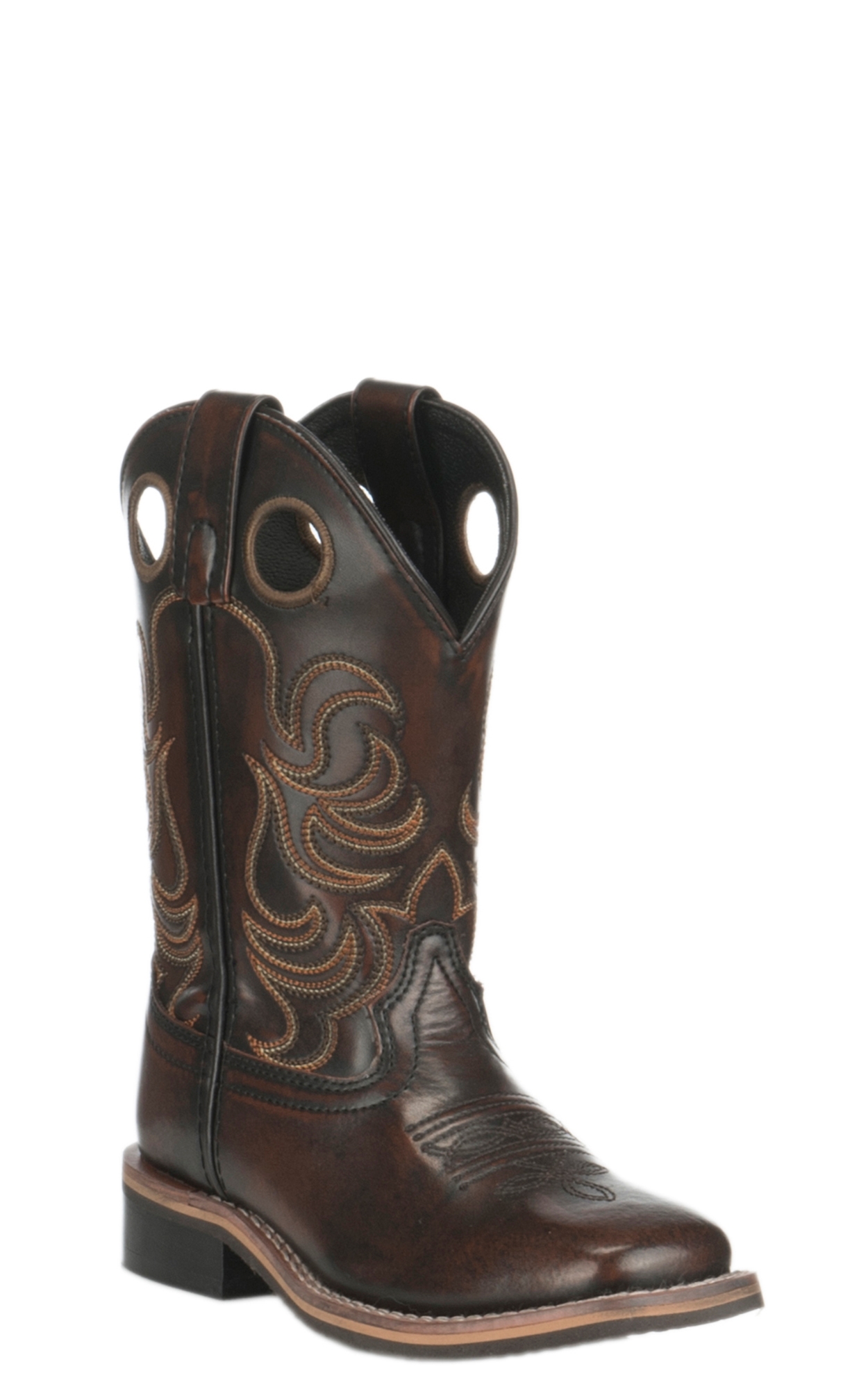 Smoky Mountain Youth Chocolate Wide Square Toe Cowboy Boots - Image 1