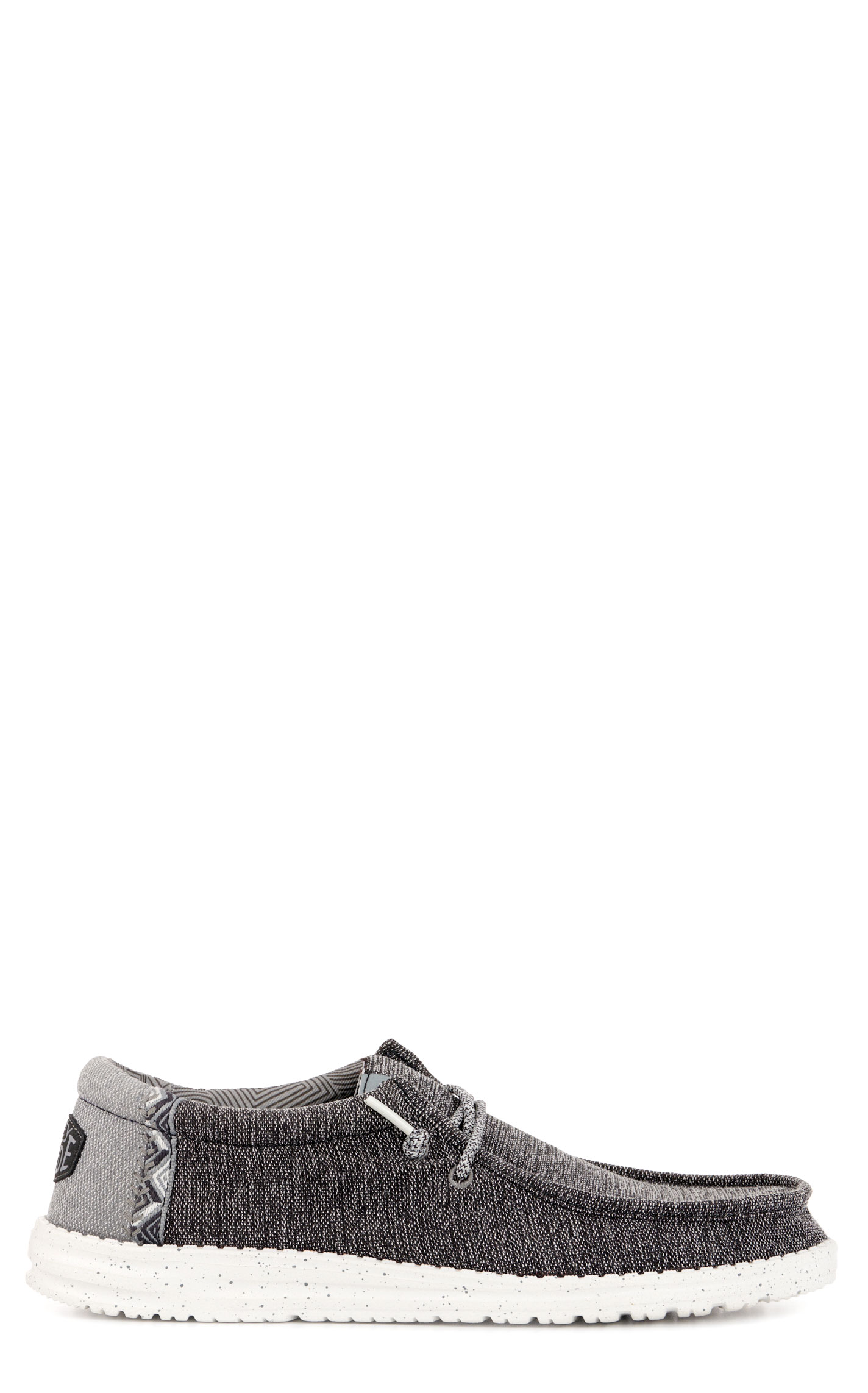 Hey Dude Men's Wally Coastline Black & White Lace Up Casual Shoes - Image 1
