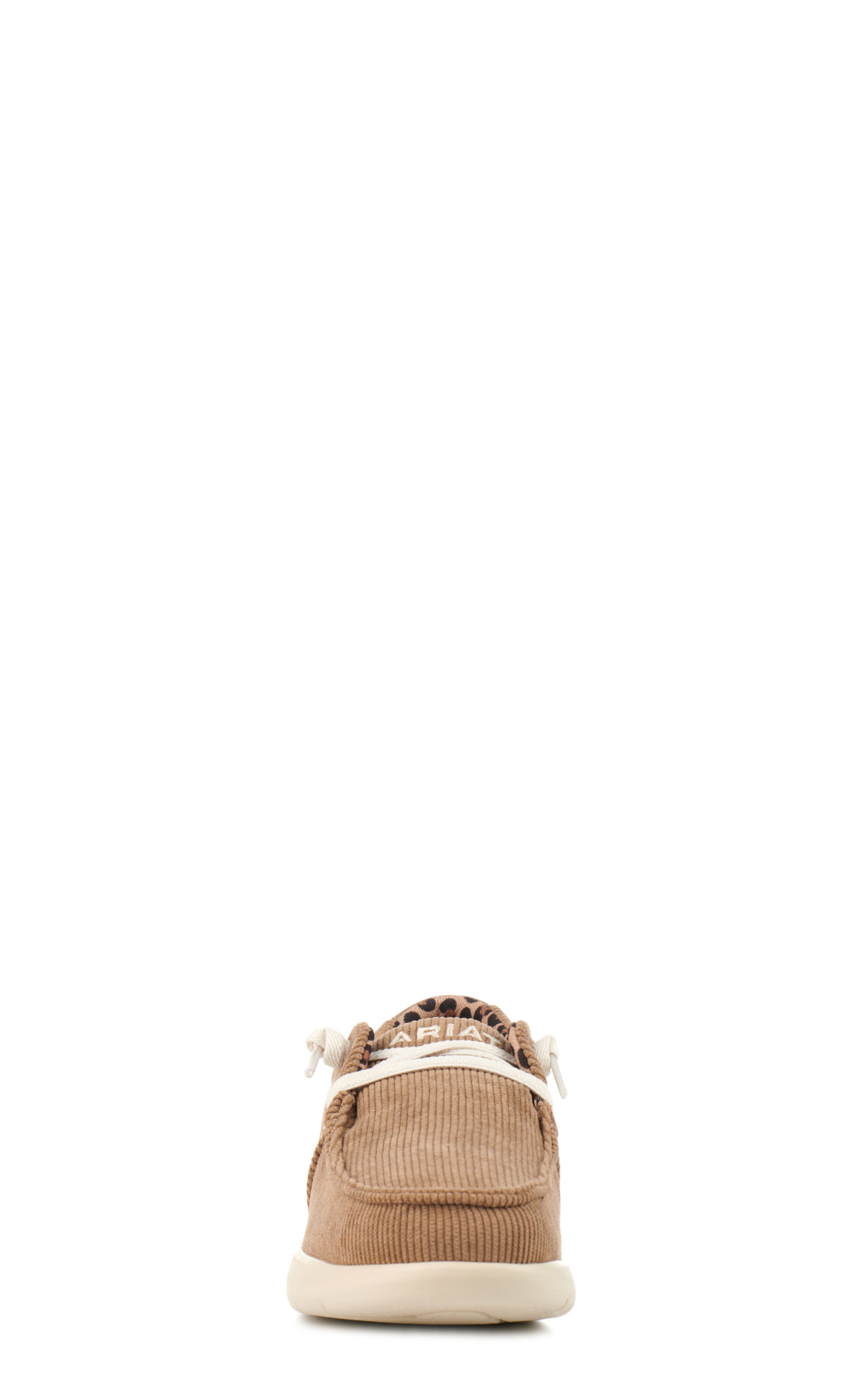 Ariat Women’s Tan Hilo Corduroy Moc Toe Casual Shoes - Image 1