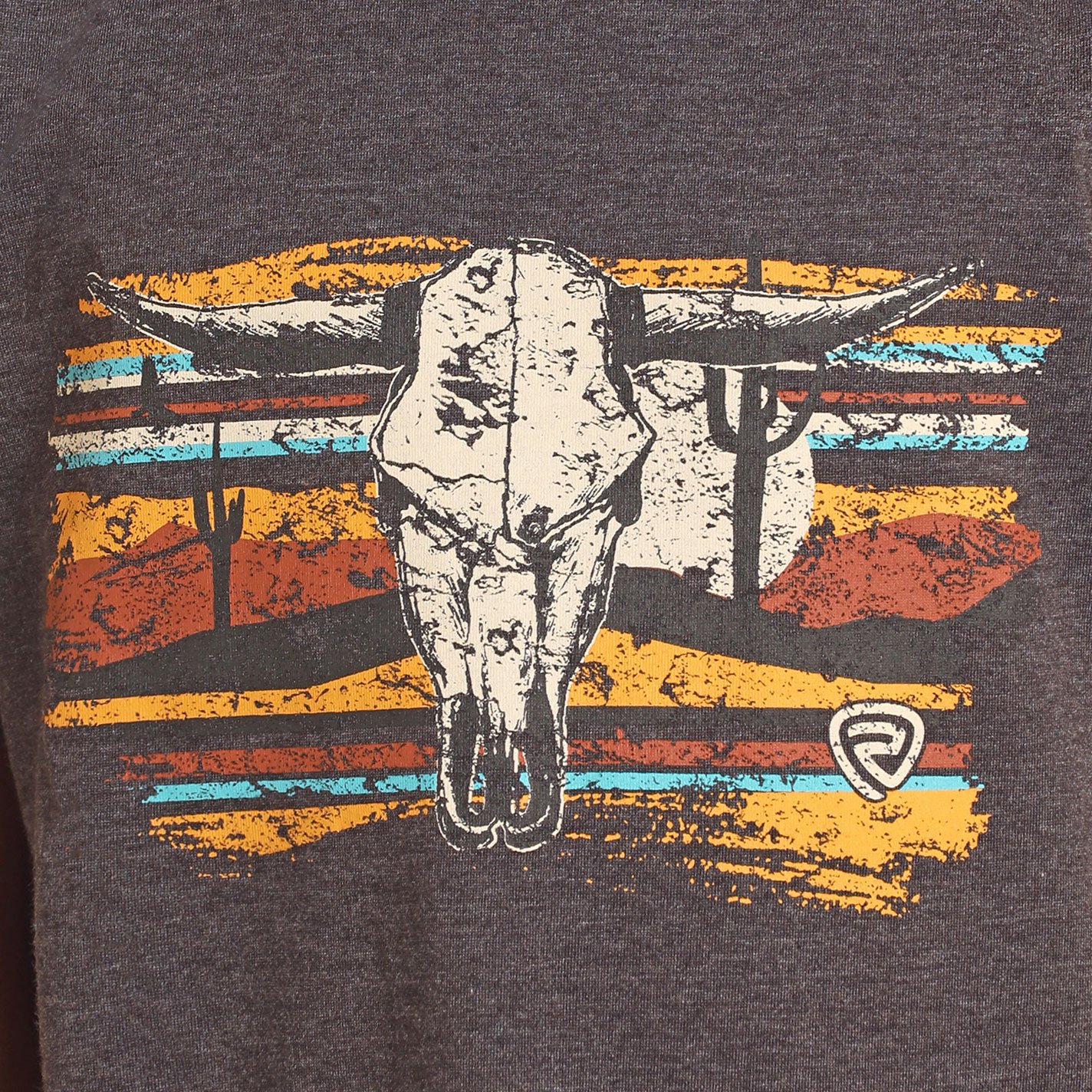 Rock & Roll Denim Boy's Gray Skull Desert Graphic T-Shirt - Image 1