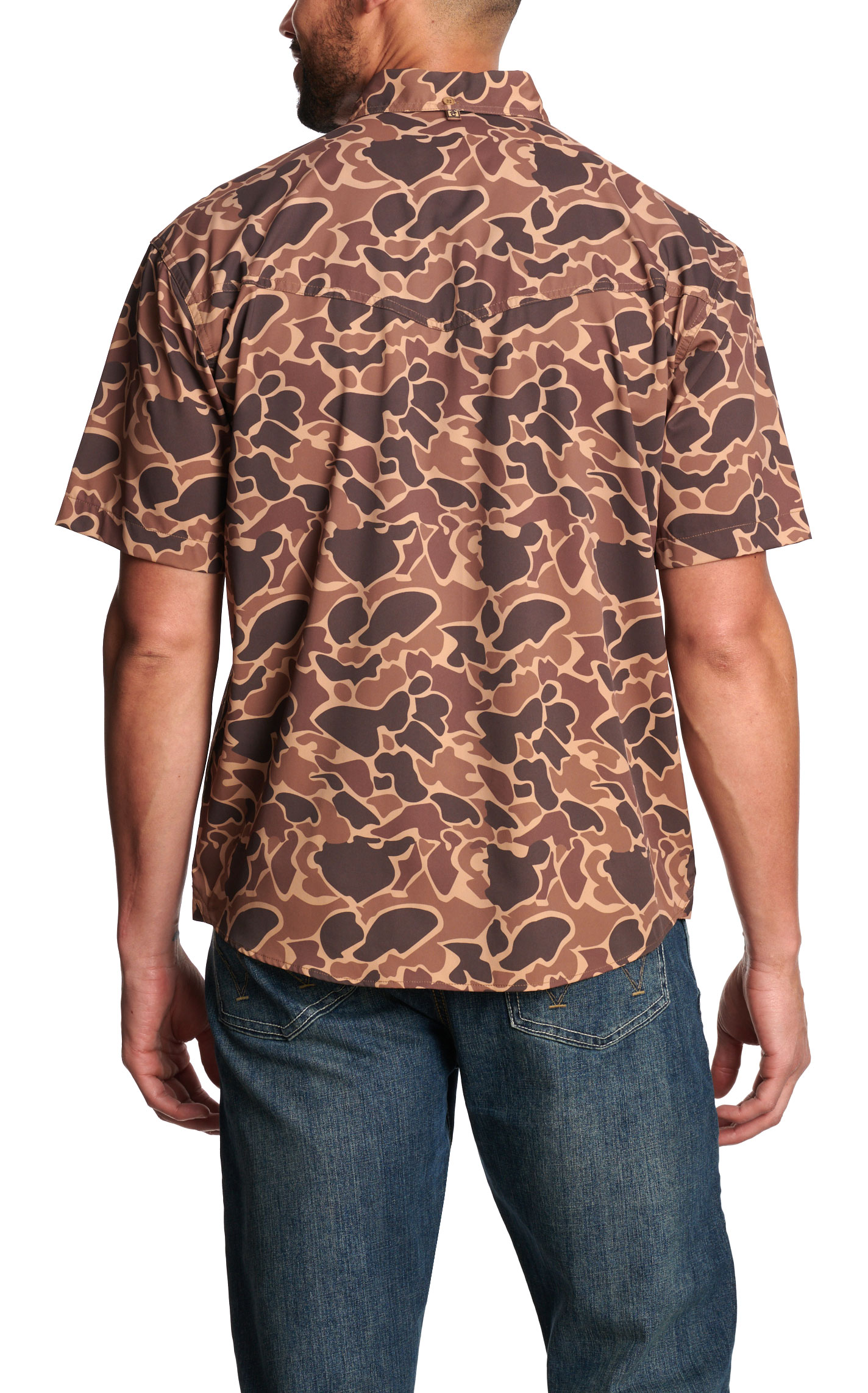 Rafter C Men's Brown Camo Print Shirt - Image 1