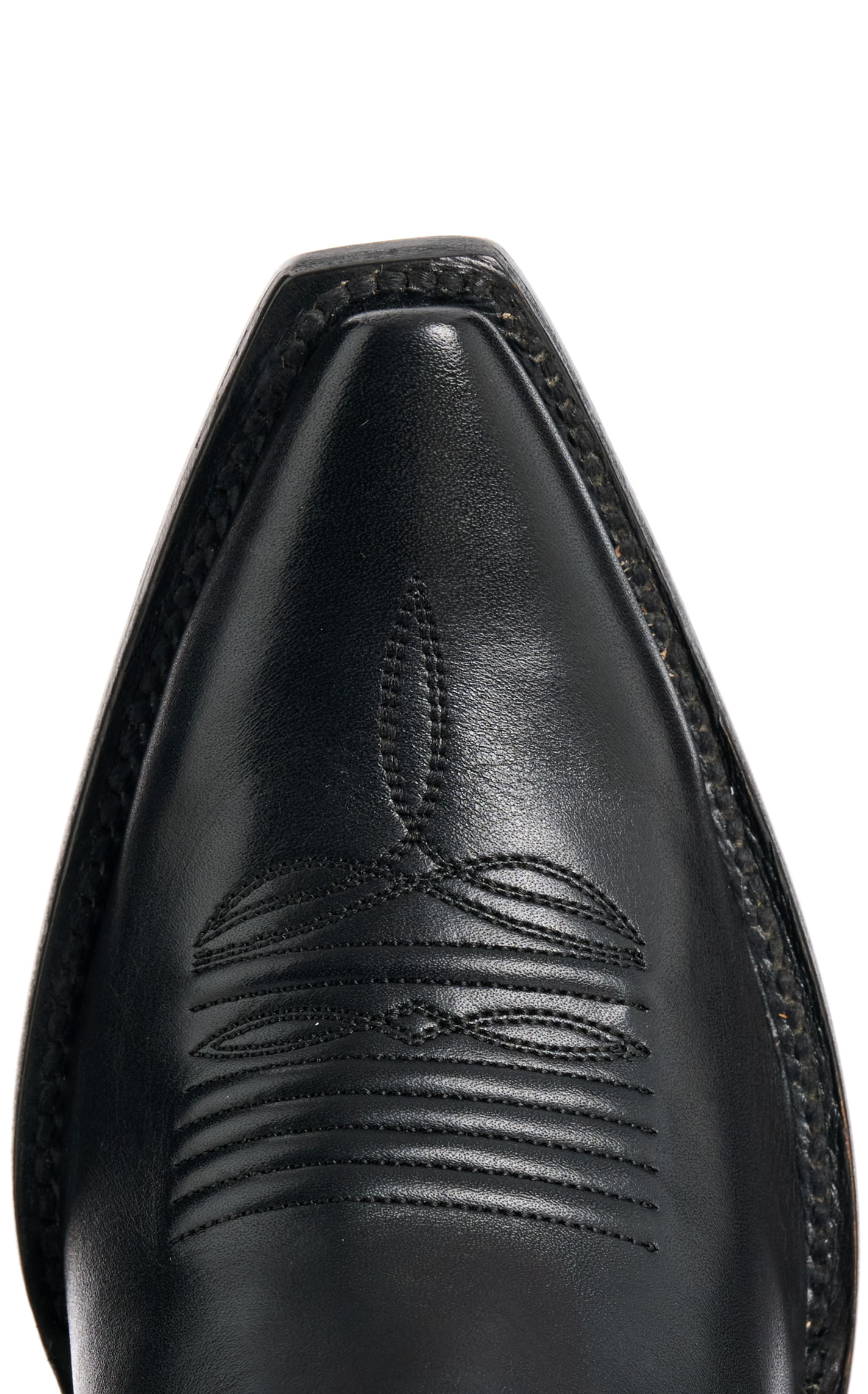 Cavender's Private Label Women's Black Silver Botanical Snip Toe Cowgirl Boots - Image 1