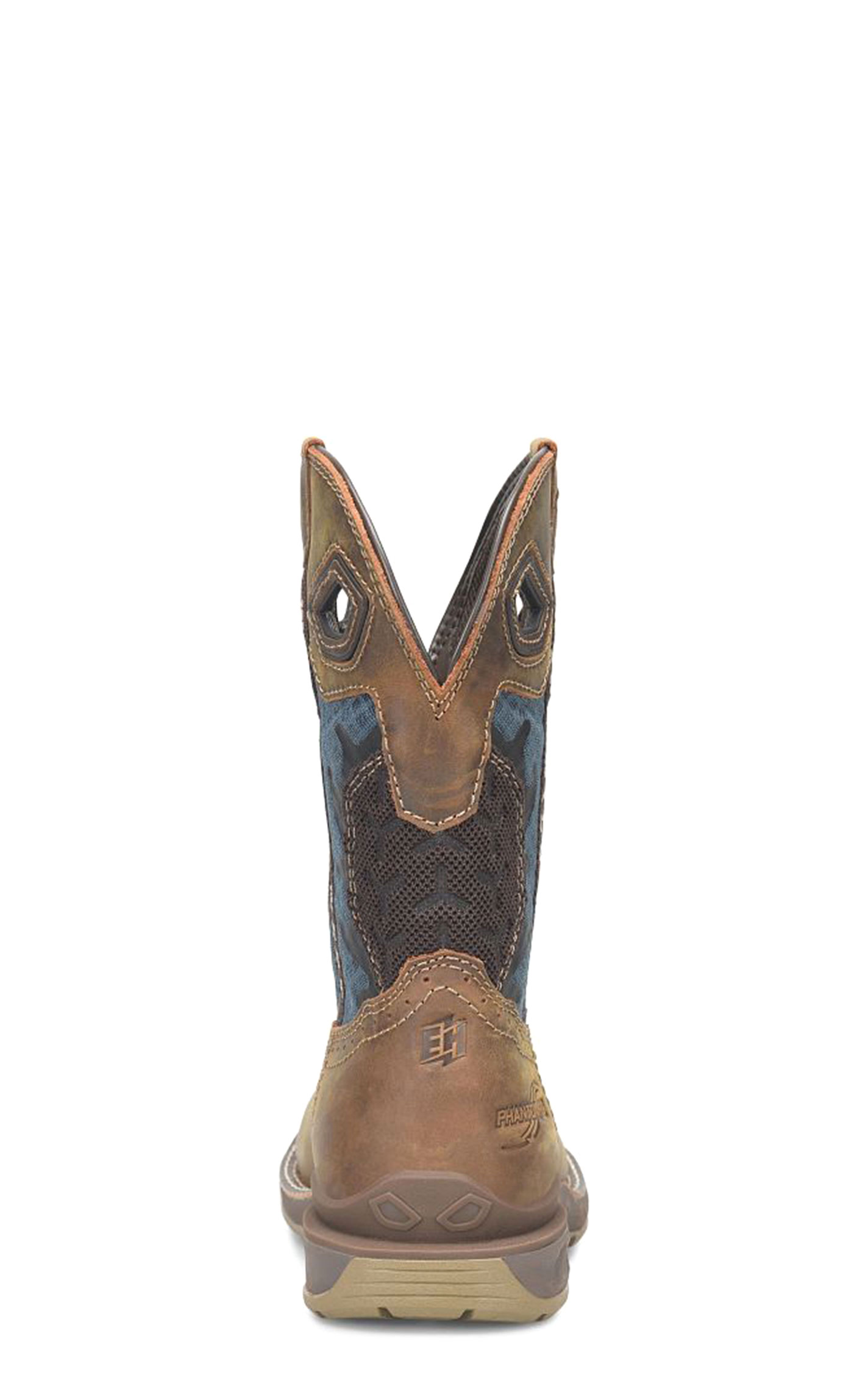 Double H Women's Watcher Brown and Blue Phantom ICE Wide Composite Square Toe Work Boot - Image 1