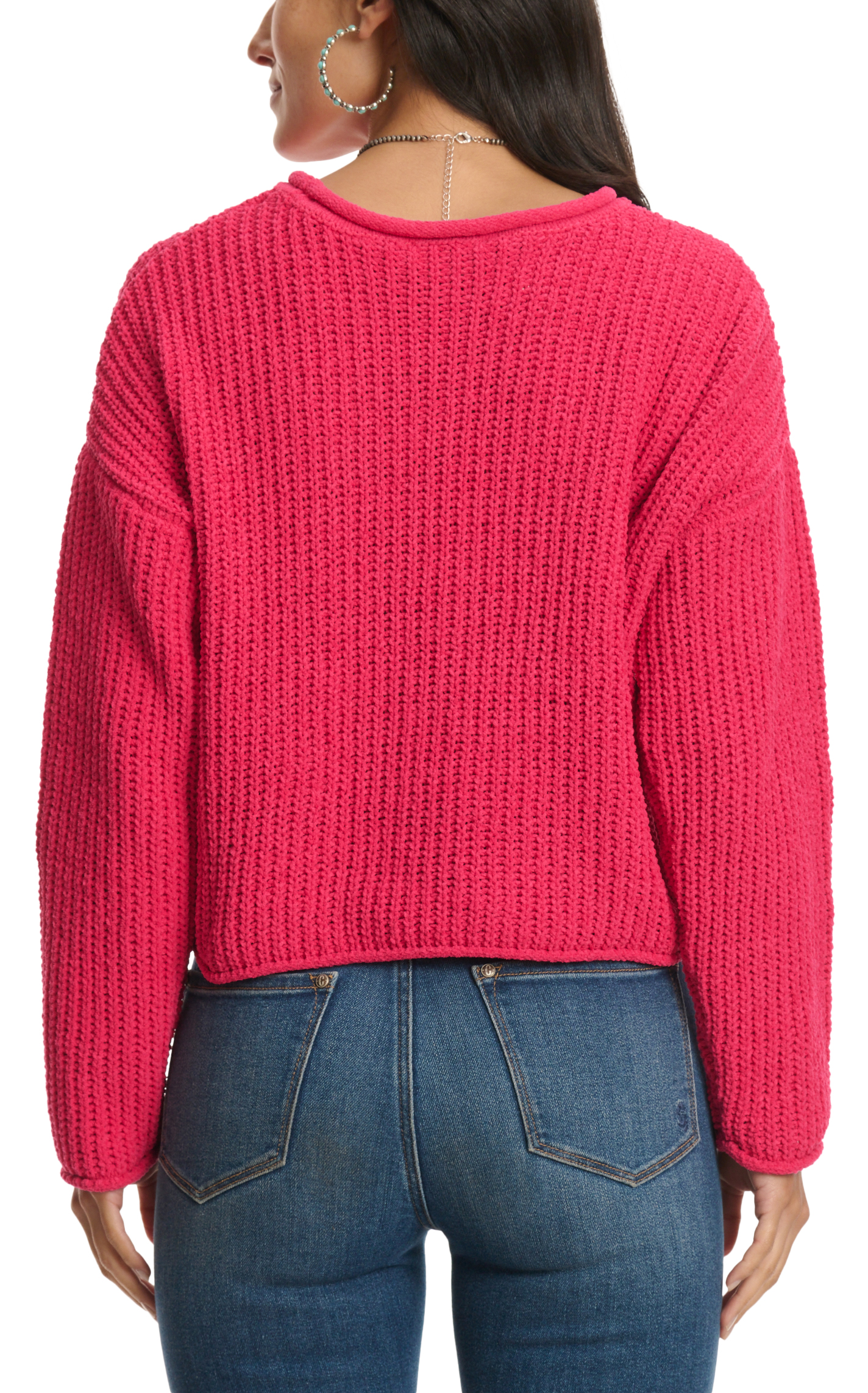 Double Zero Women's Raspberry Soft Knit Sweater - Image 1