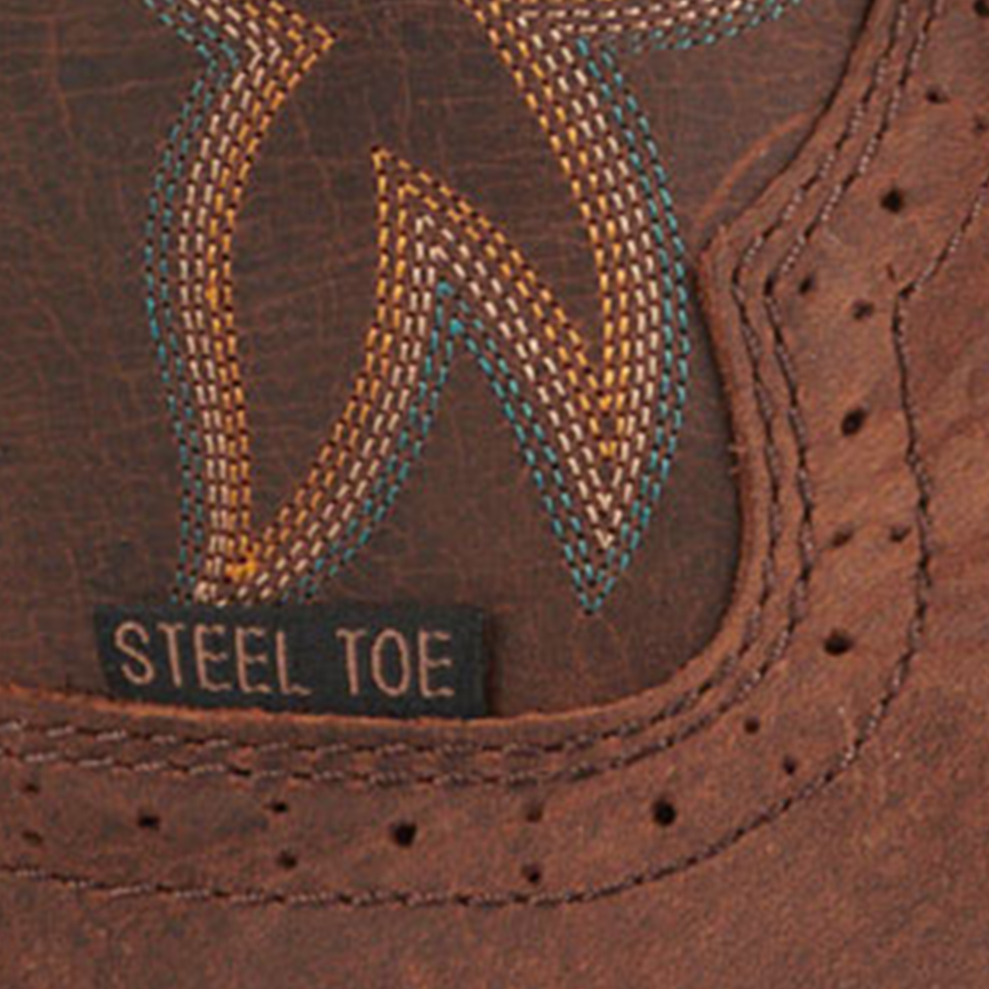Justin Men's All Around Walnut Brown Waterproof Square Steel Toe Work Boots - Image 1