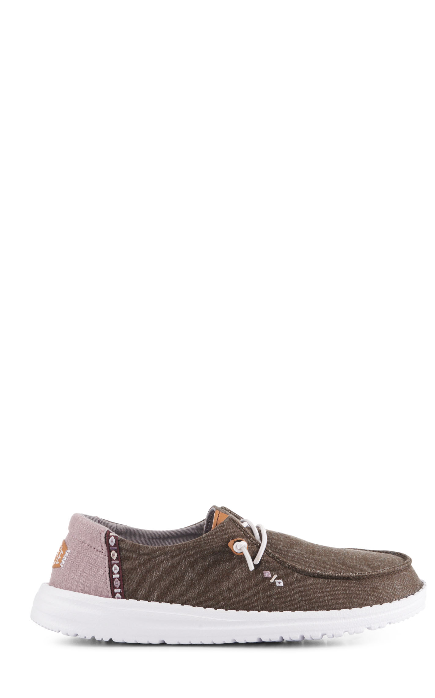 Hey Dude Women’s Wendy Chambray Boho Moc Toe Lace Up Casual Shoes - Image 1