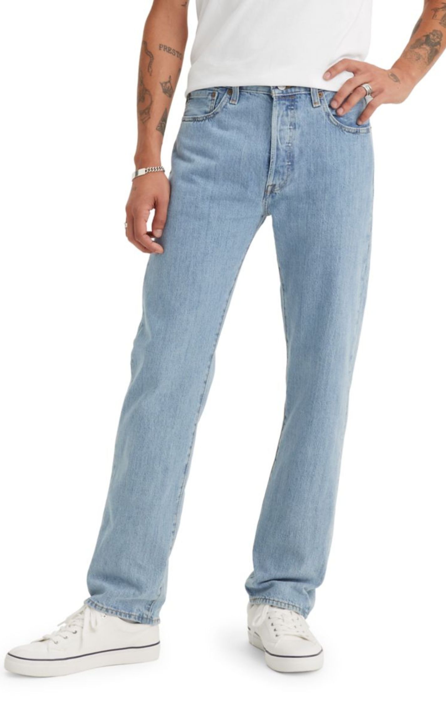 Levi's Men's 501 Original Fit Light Stonewash Jeans - Image 1