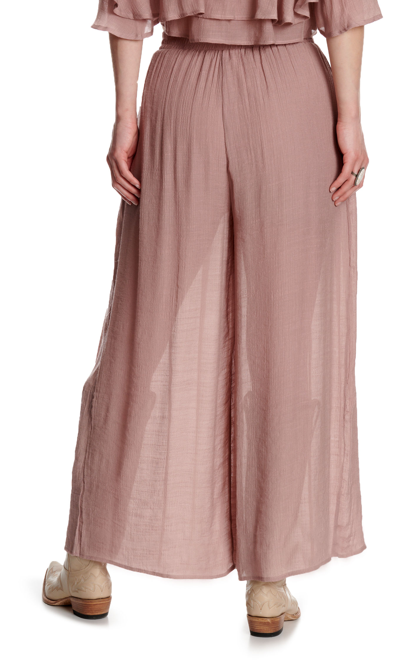 HYFVE Women's Mauve Palazzo Pants - Image 1