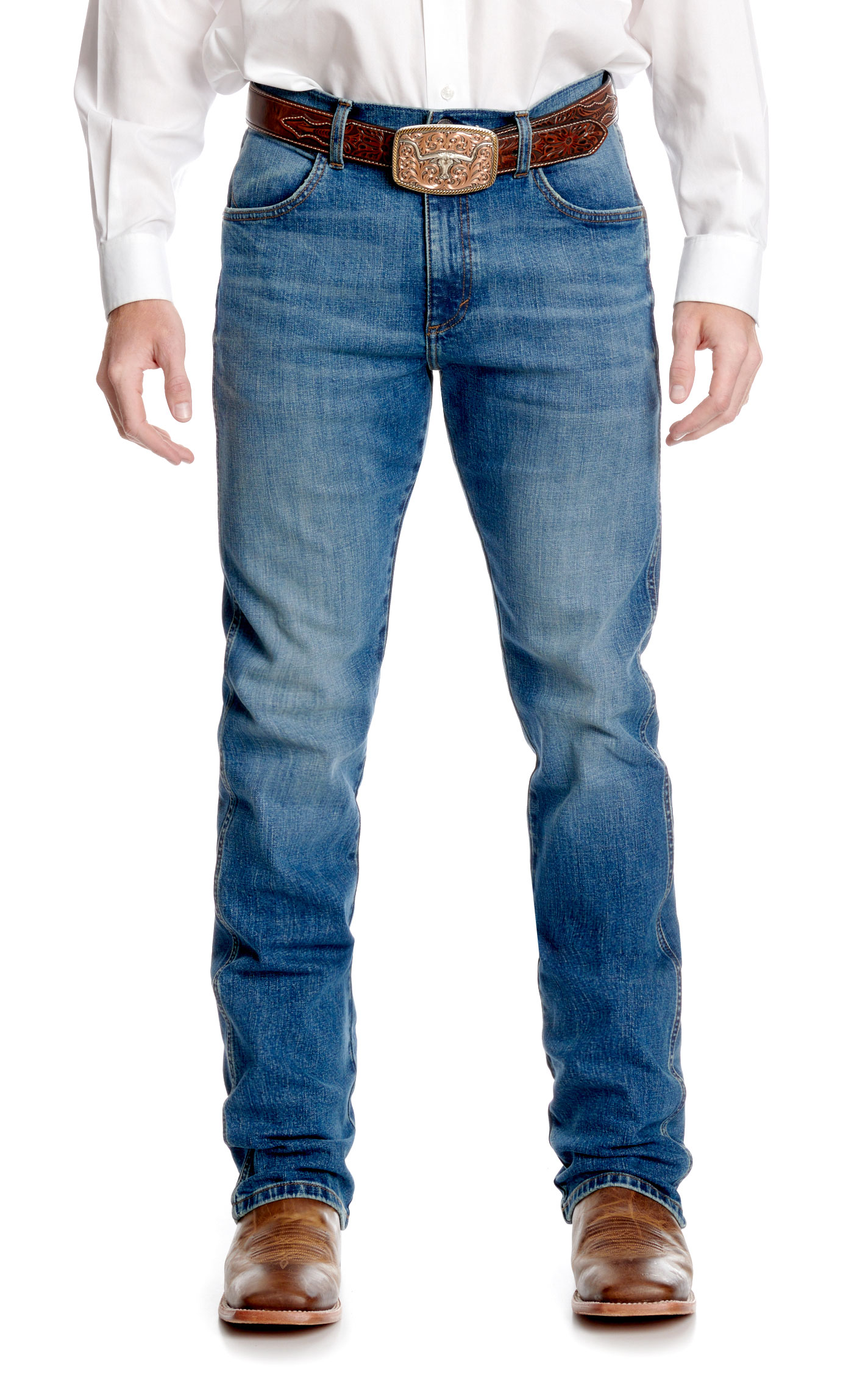 Wrangler Retro Men's 77 Bryson Medium Wash Slim Bootcut Jeans - Image 1