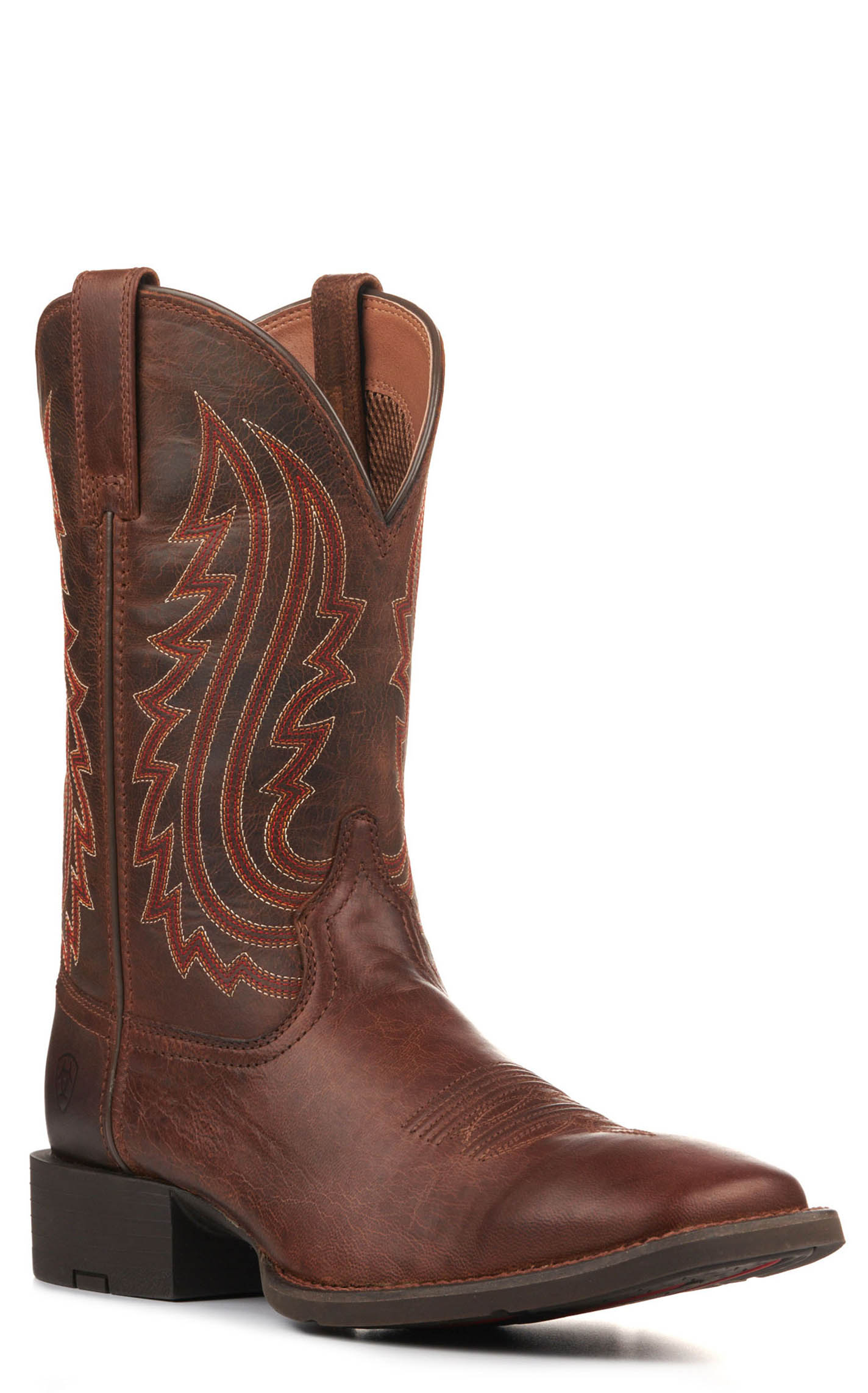 Ariat Men's Sport Big Country Almond Buff Wide Square Toe Cowboy Boots - Image 1