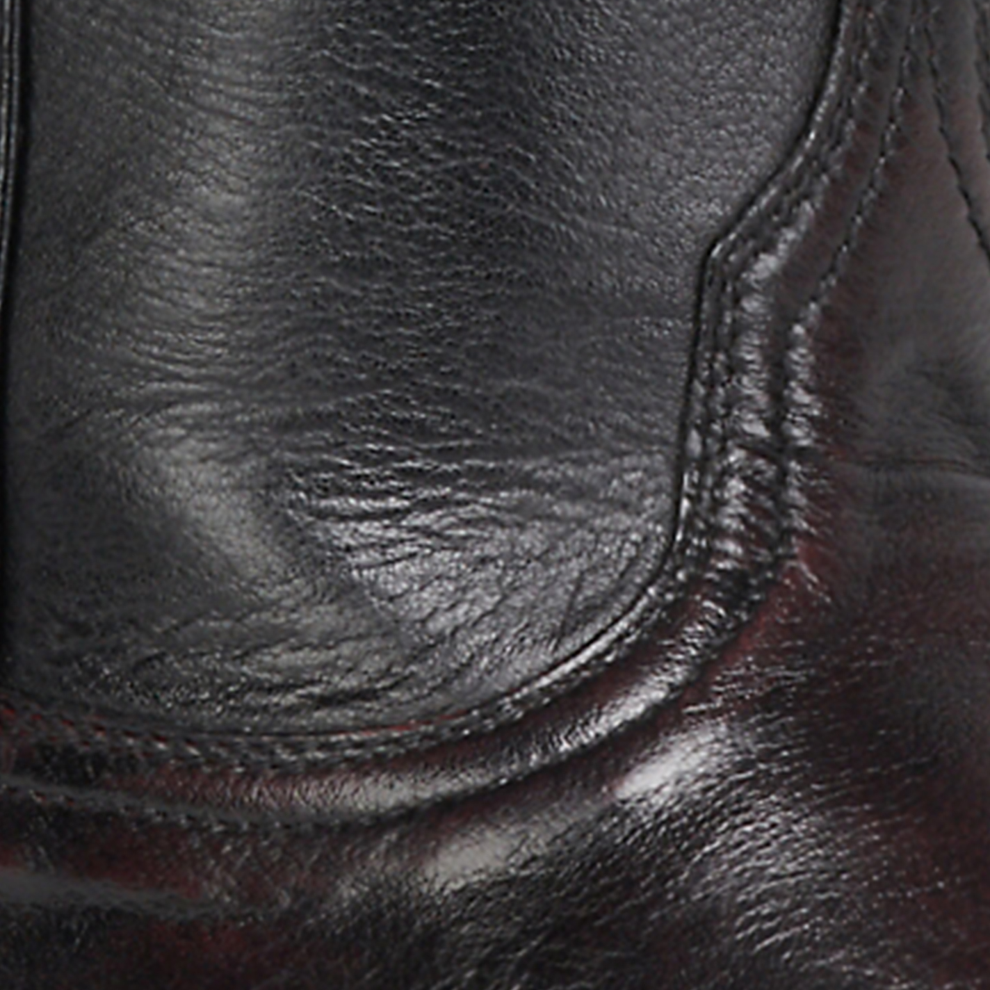 Black Jack Men's Black Cherry and Black Punchy Square Toe Cowboy Boots - Image 1